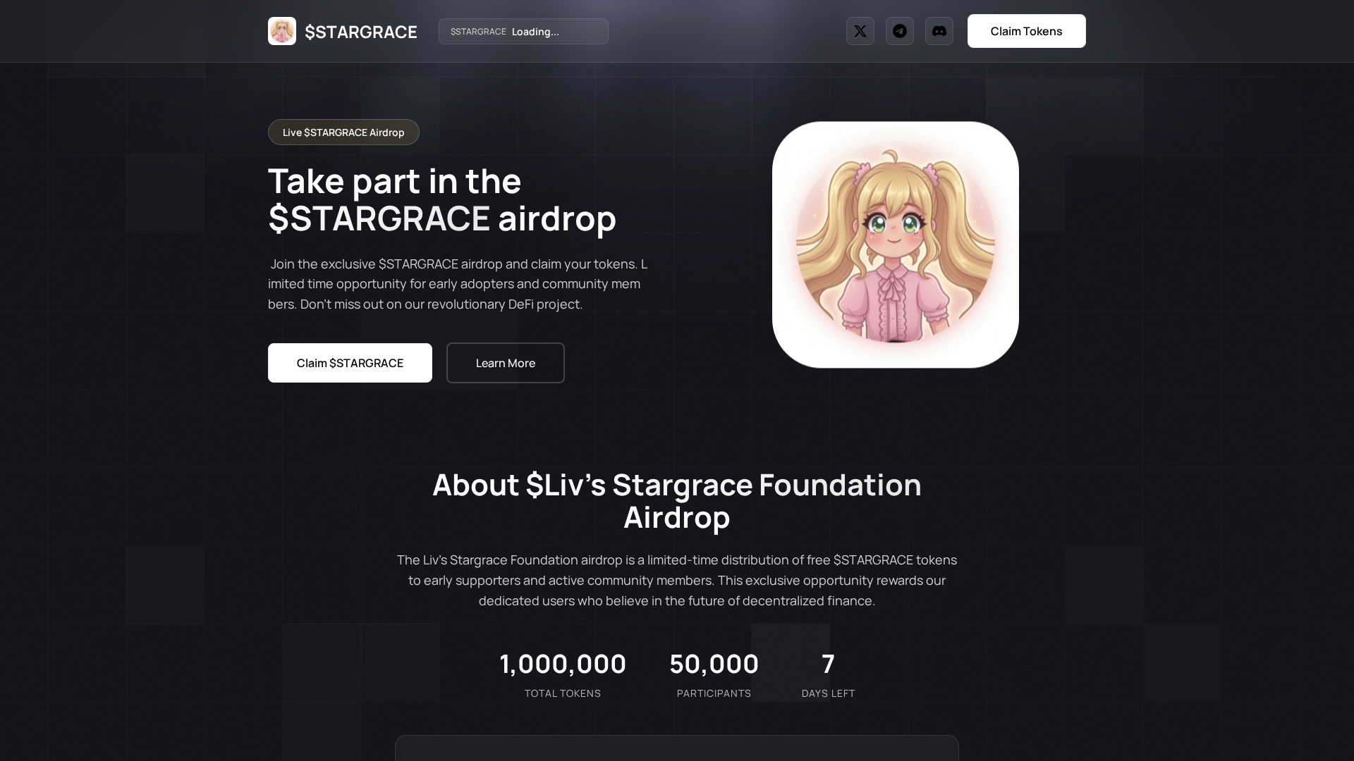 Screenshot of claim-stargrace.pages.dev