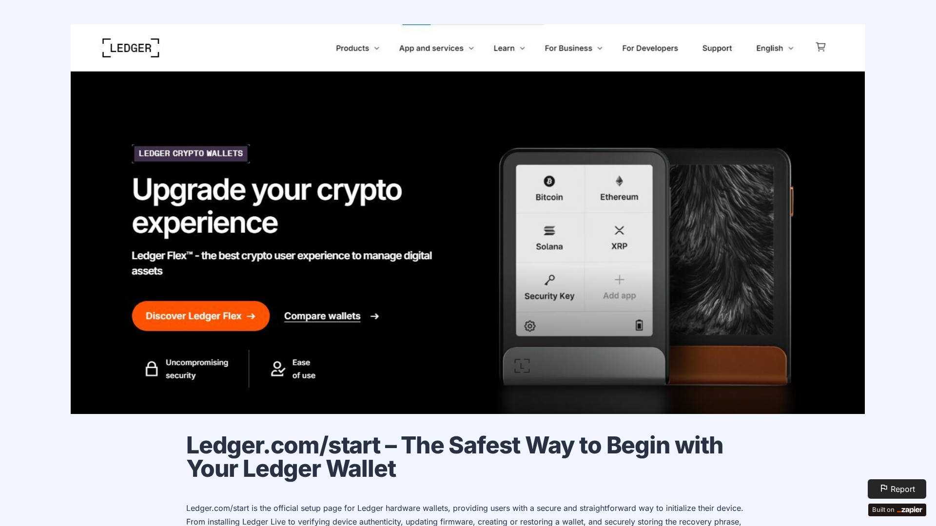 Screenshot of start-ledgren.zapier.app
