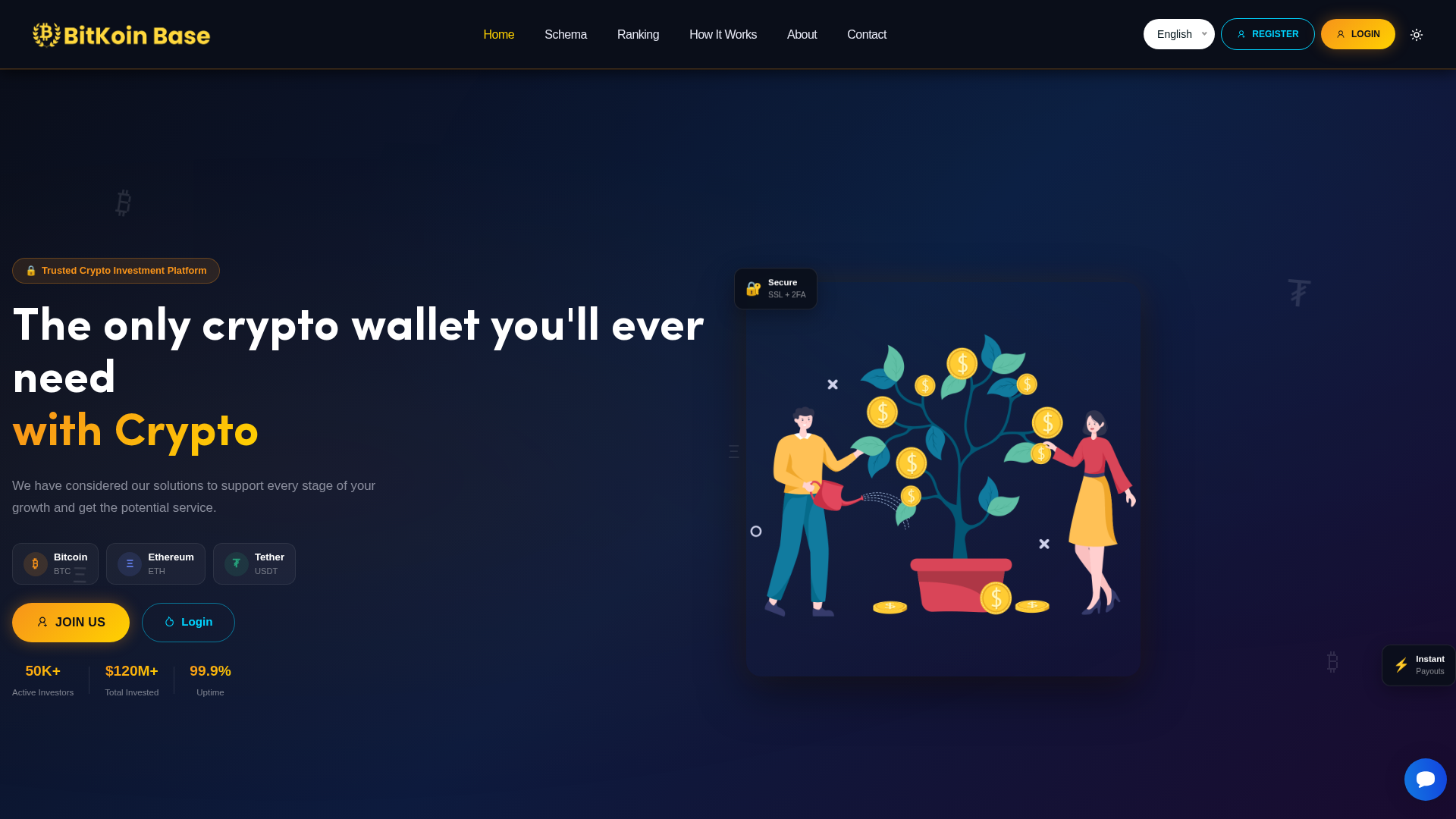 Screenshot of bitkoinbase.com