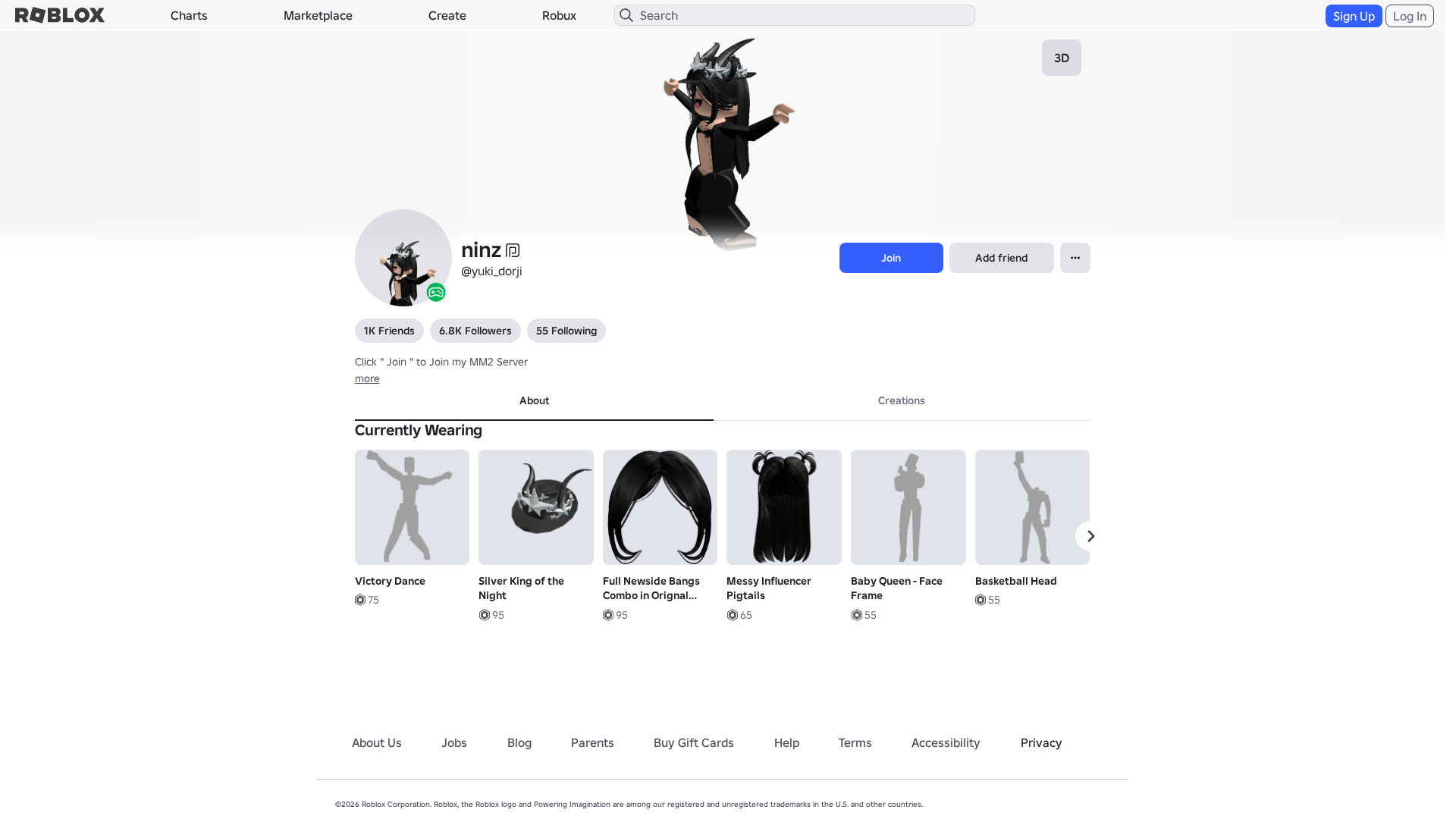 Screenshot of www.roblox.com.ml