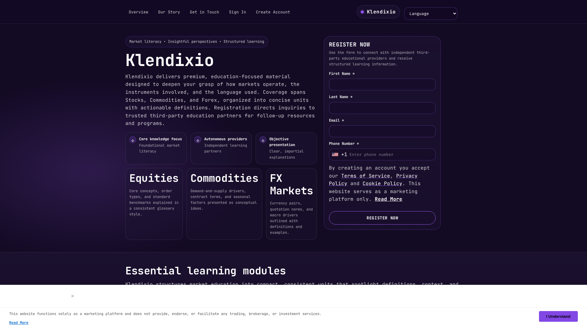 Screenshot of klendixio-app.pro