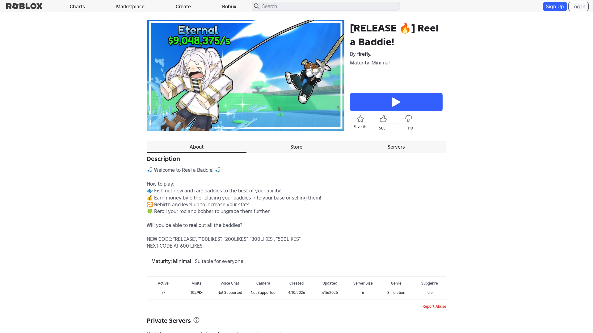 Screenshot of www.roblox.com.bi