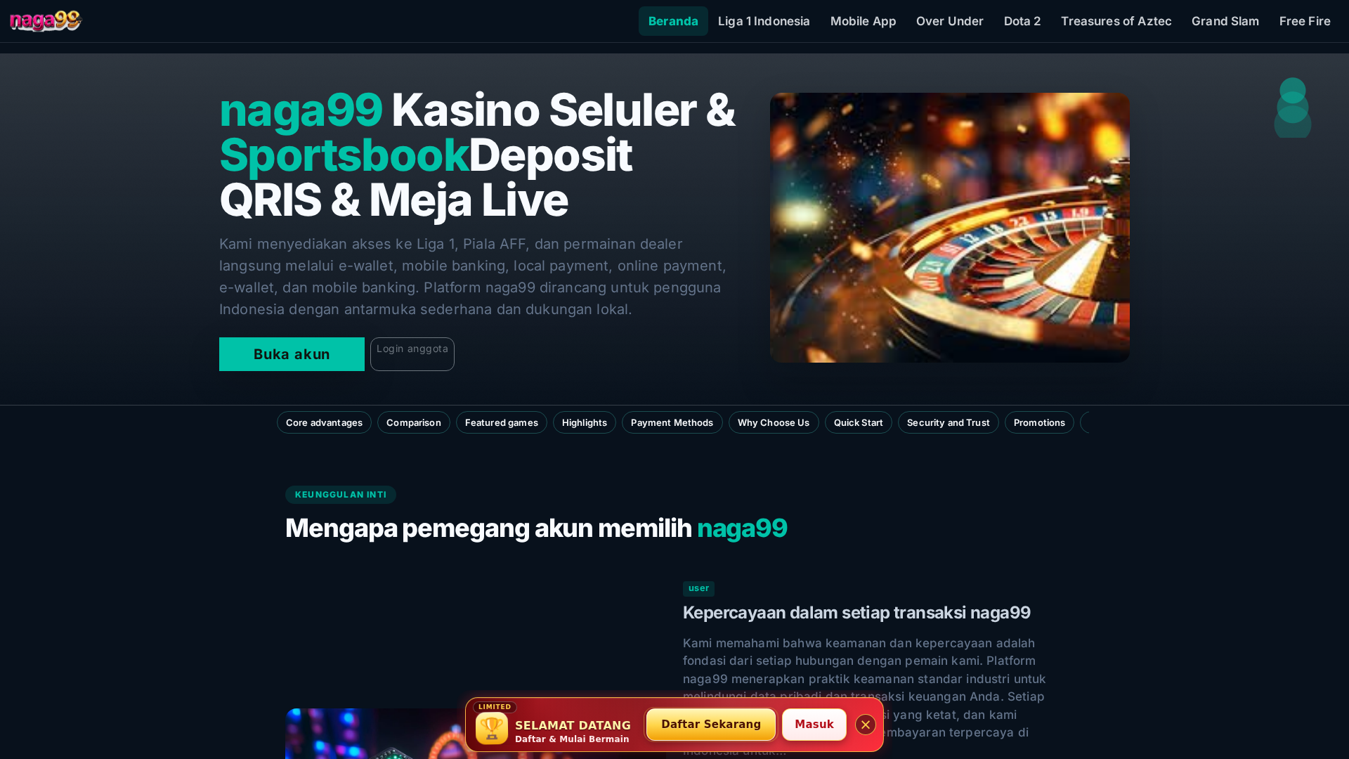 Screenshot of naga99.onl