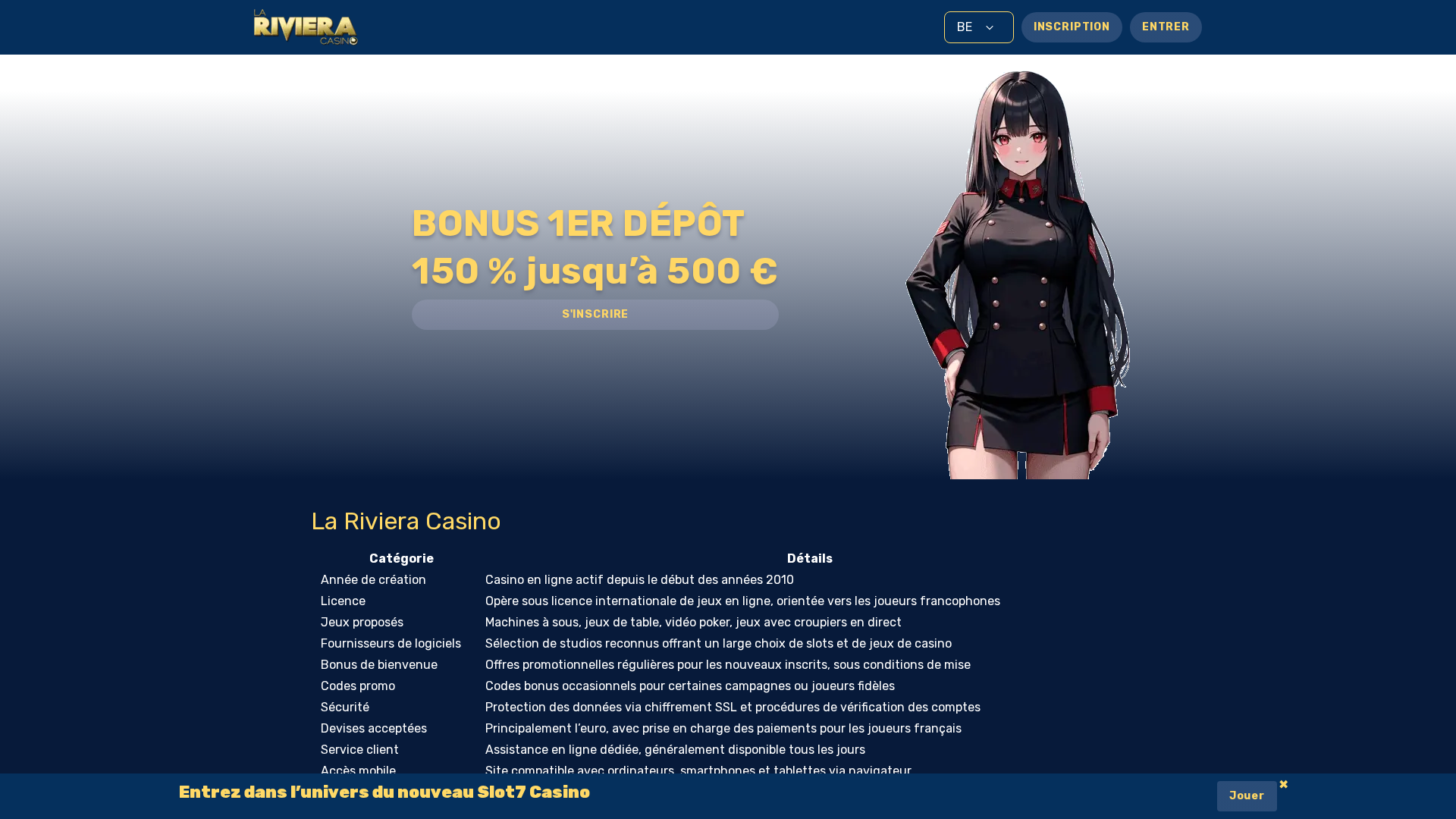 Screenshot of larivieracasino2.com