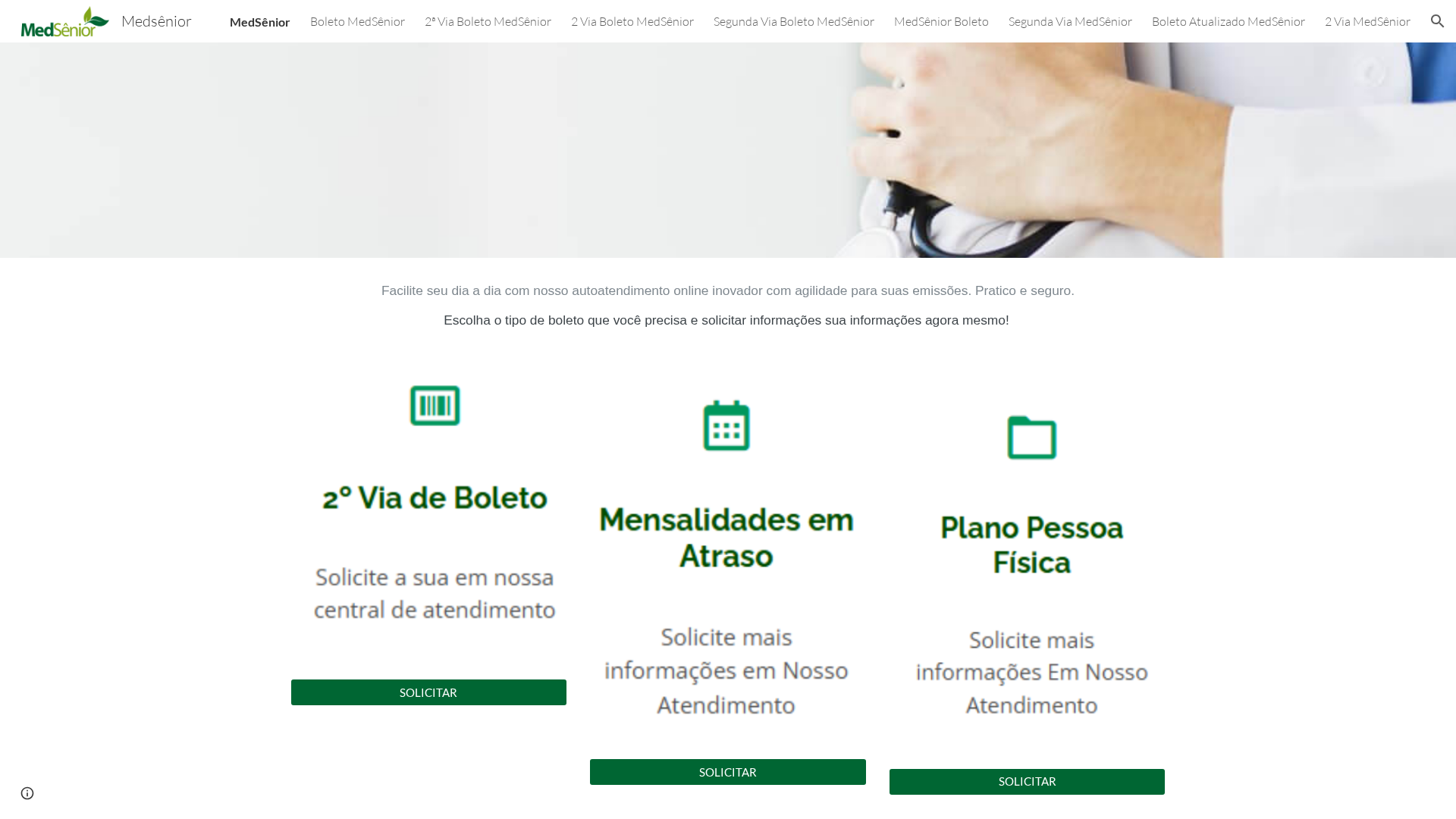 Screenshot of www.portaldocliente-medsenior.com