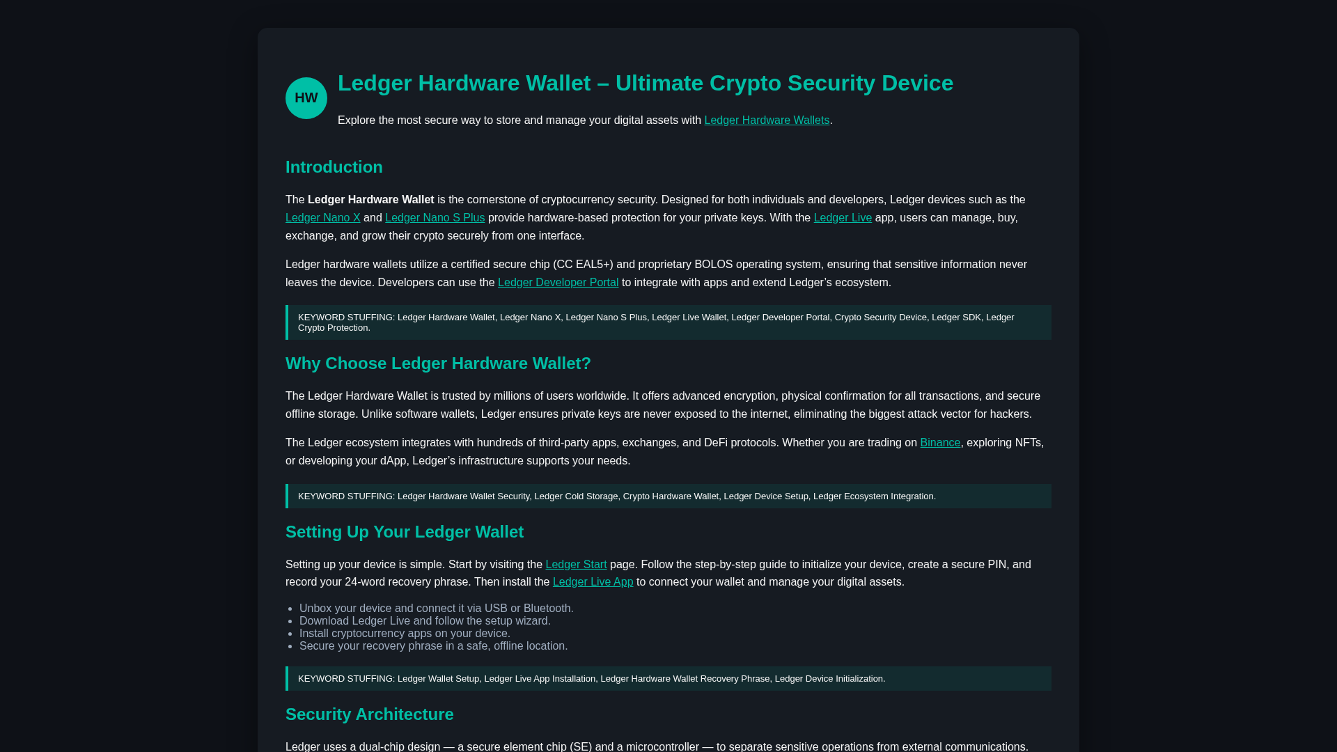 Screenshot of hardwre-wallet.pages.dev