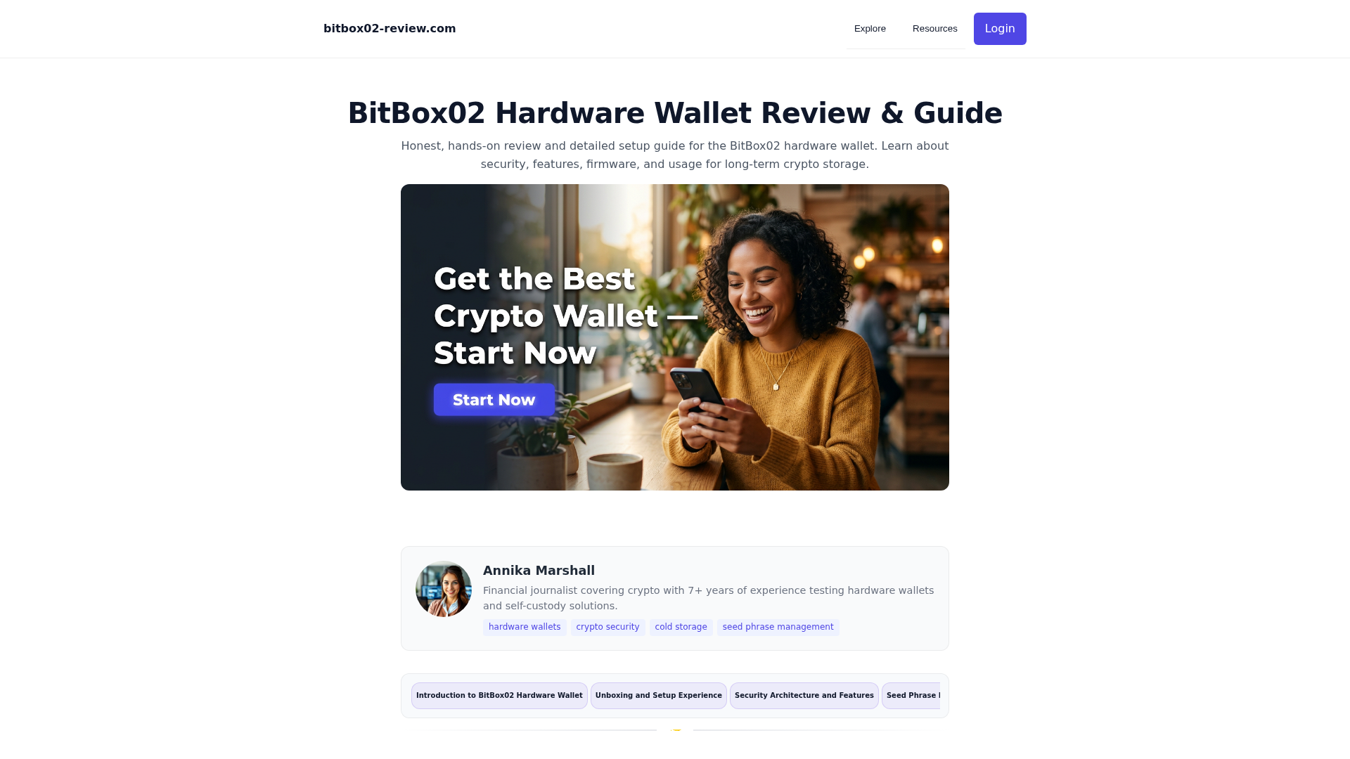 Screenshot of bitbox02-review.pages.dev