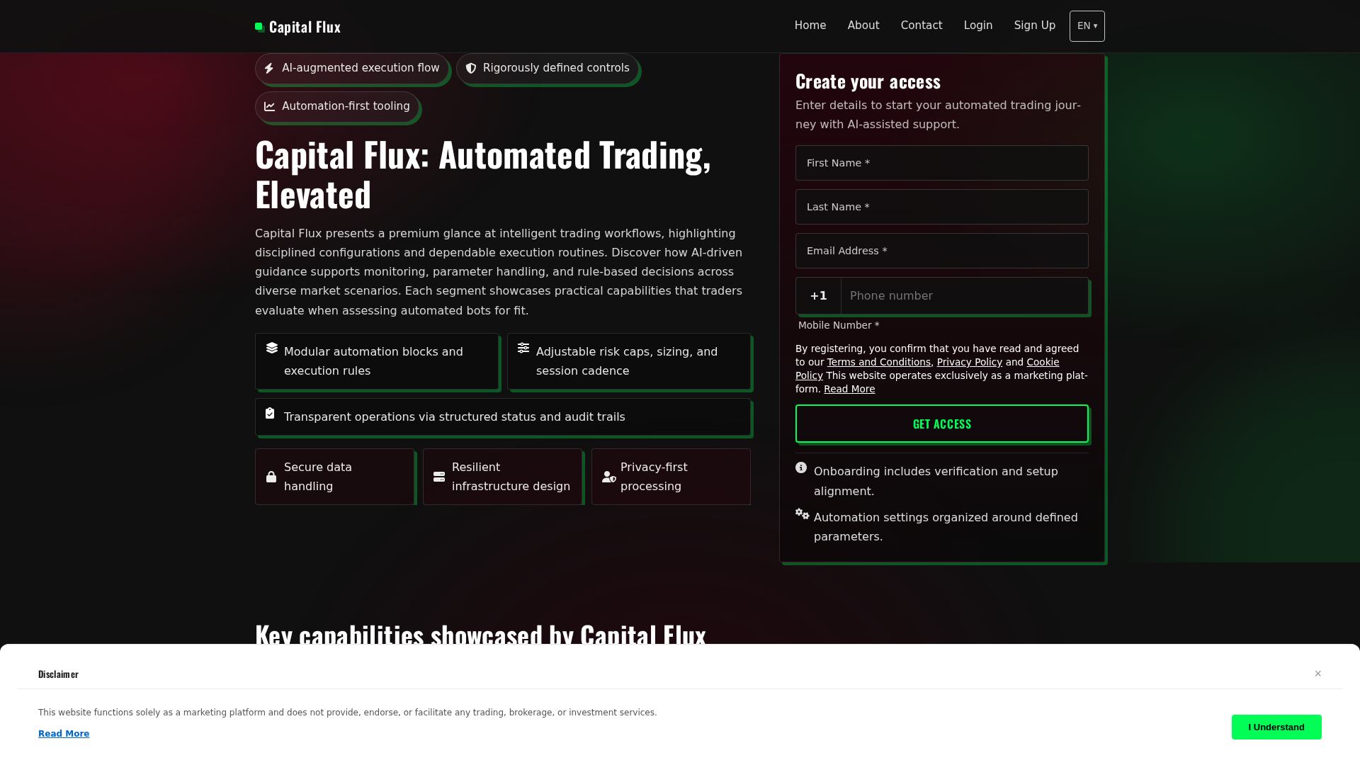 Screenshot of capitalflux.digital