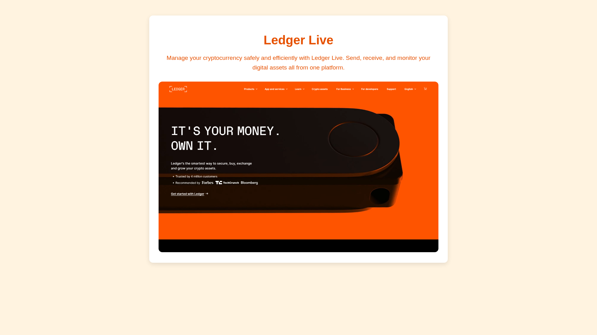Screenshot of ledgerliveled.pages.dev