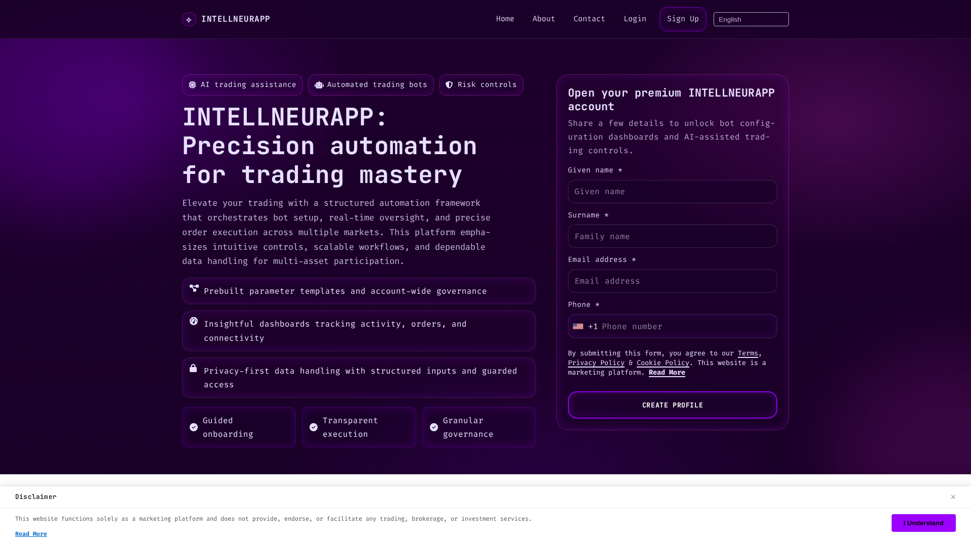 Screenshot of intellneurapp-tech.digital