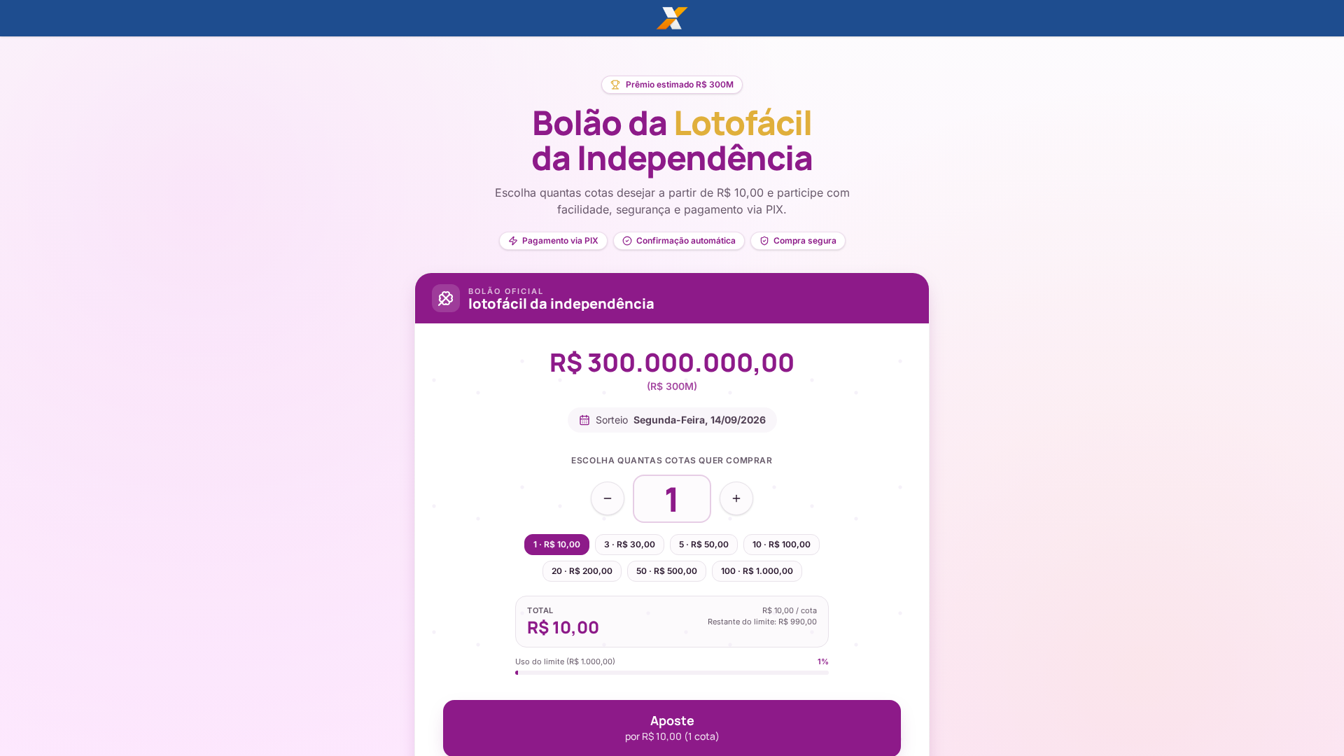 Screenshot of bolaodaindependencia.app
