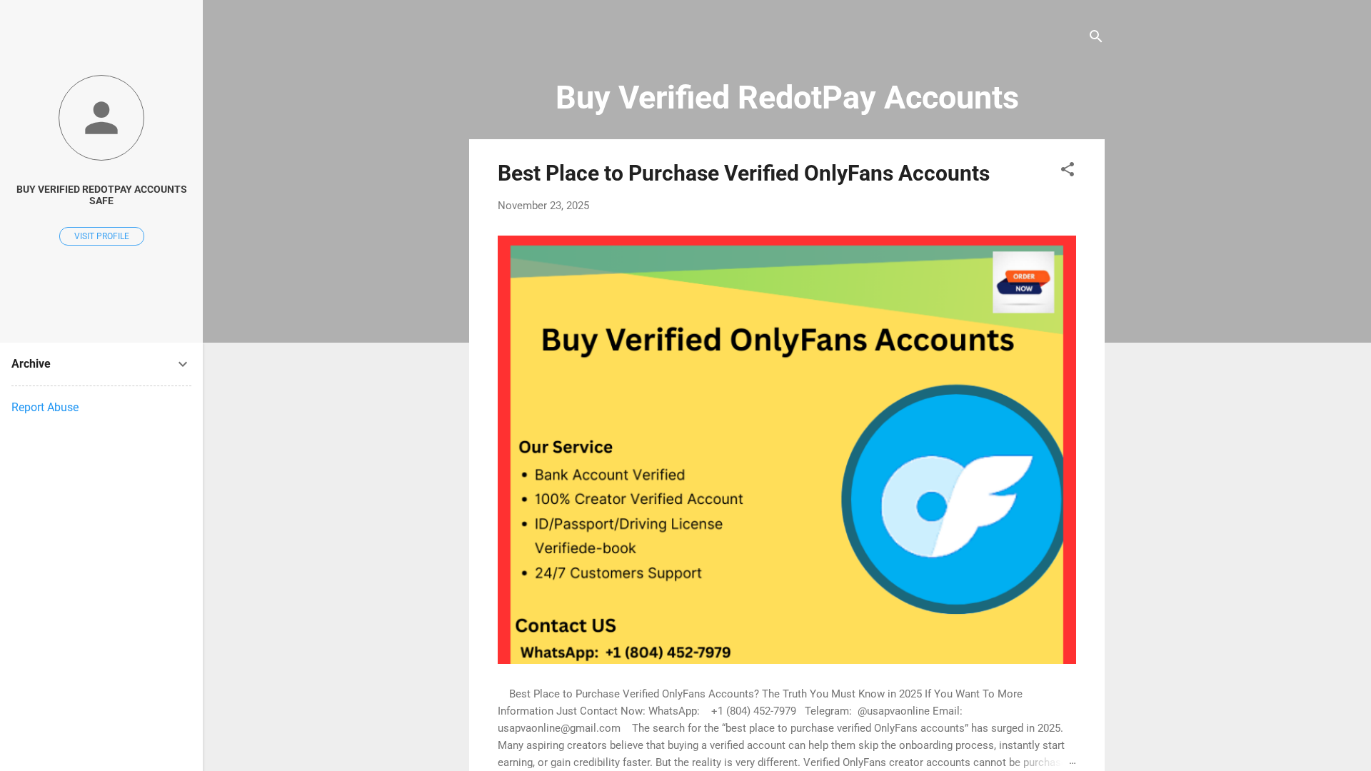 Screenshot of buyverifiedred.blogspot.com