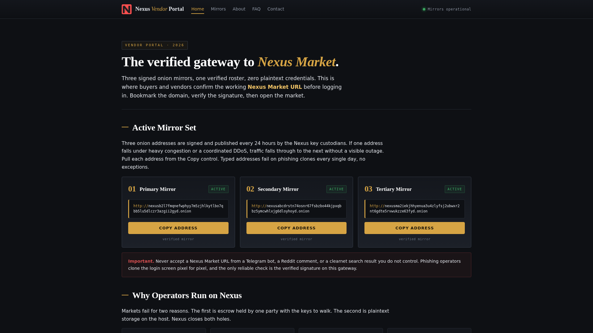 Screenshot of nexus-access.shop