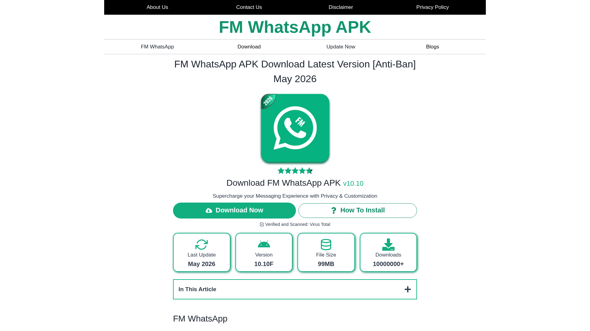 Screenshot of fmwhatsappapk.com