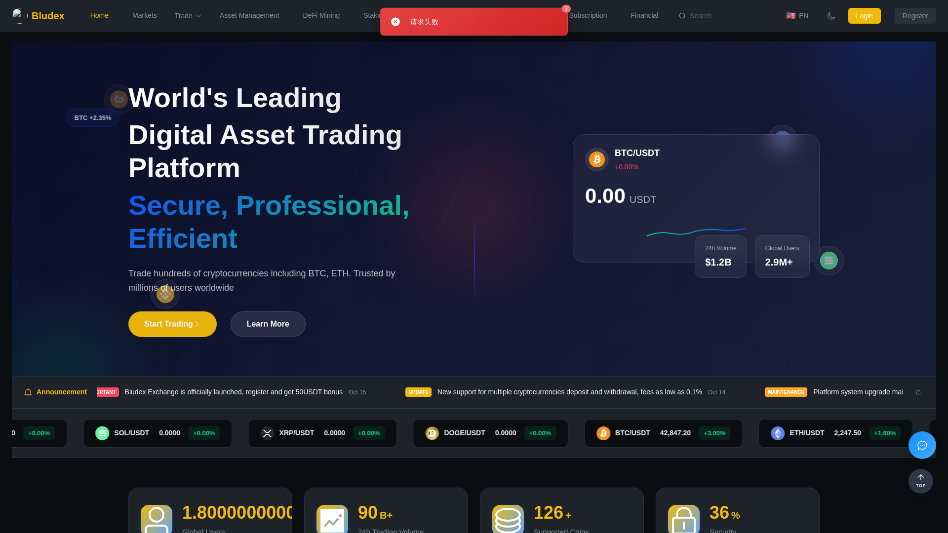 Screenshot of bludex.one
