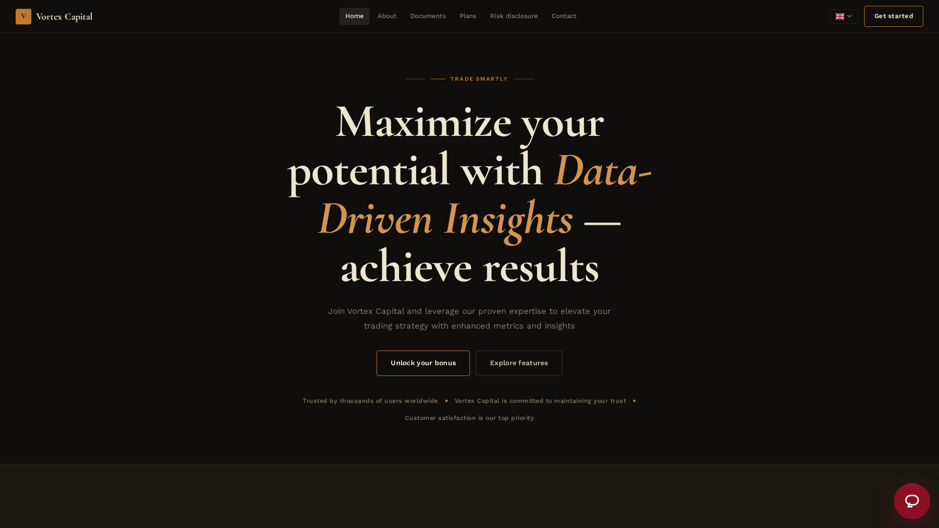Screenshot of vortexcapital.capital