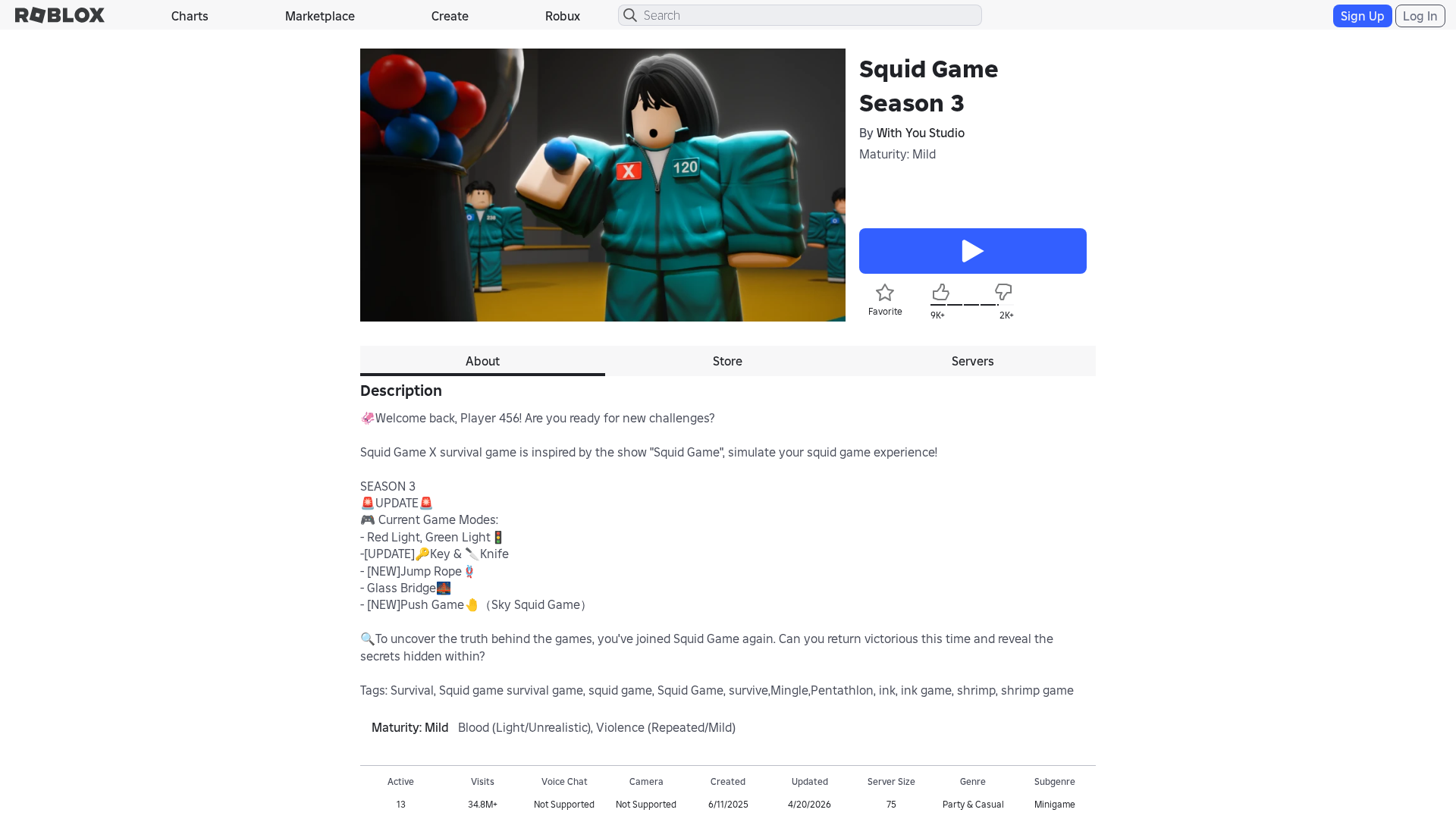 Screenshot of www.roblox.com.bi