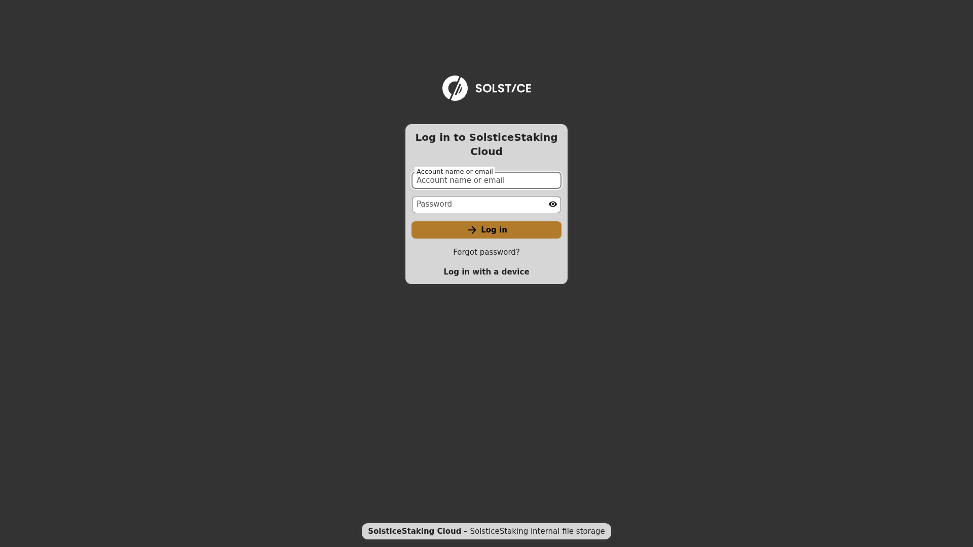 Screenshot of cloud.solsticestaking.net