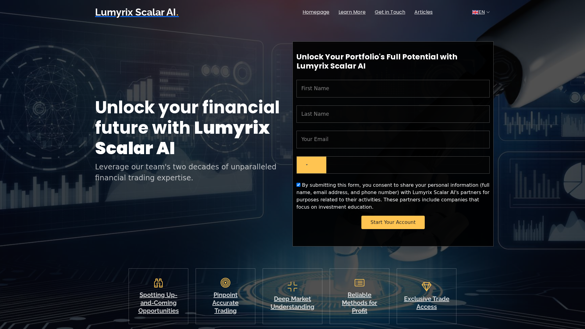 Screenshot of lumyrixscalarai.org