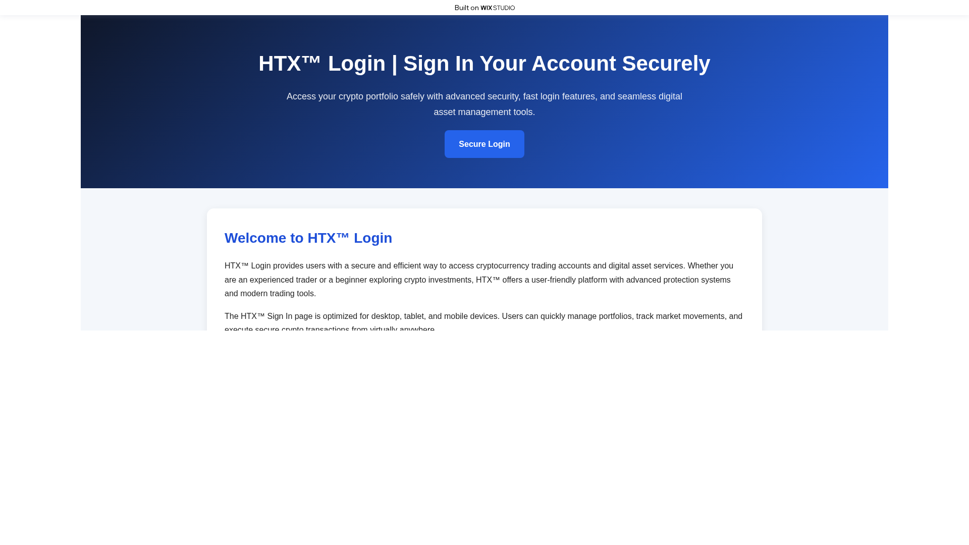 Screenshot of homepage-htxx.wixstudio.com