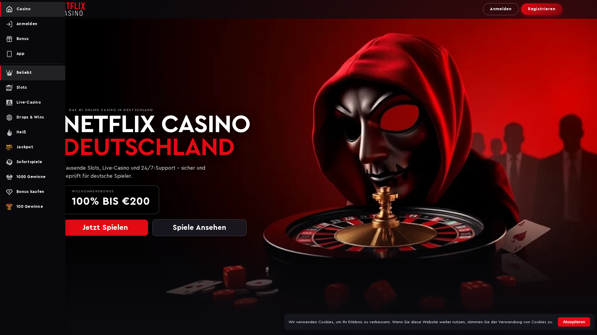 Screenshot of netflix-casino-germany.com