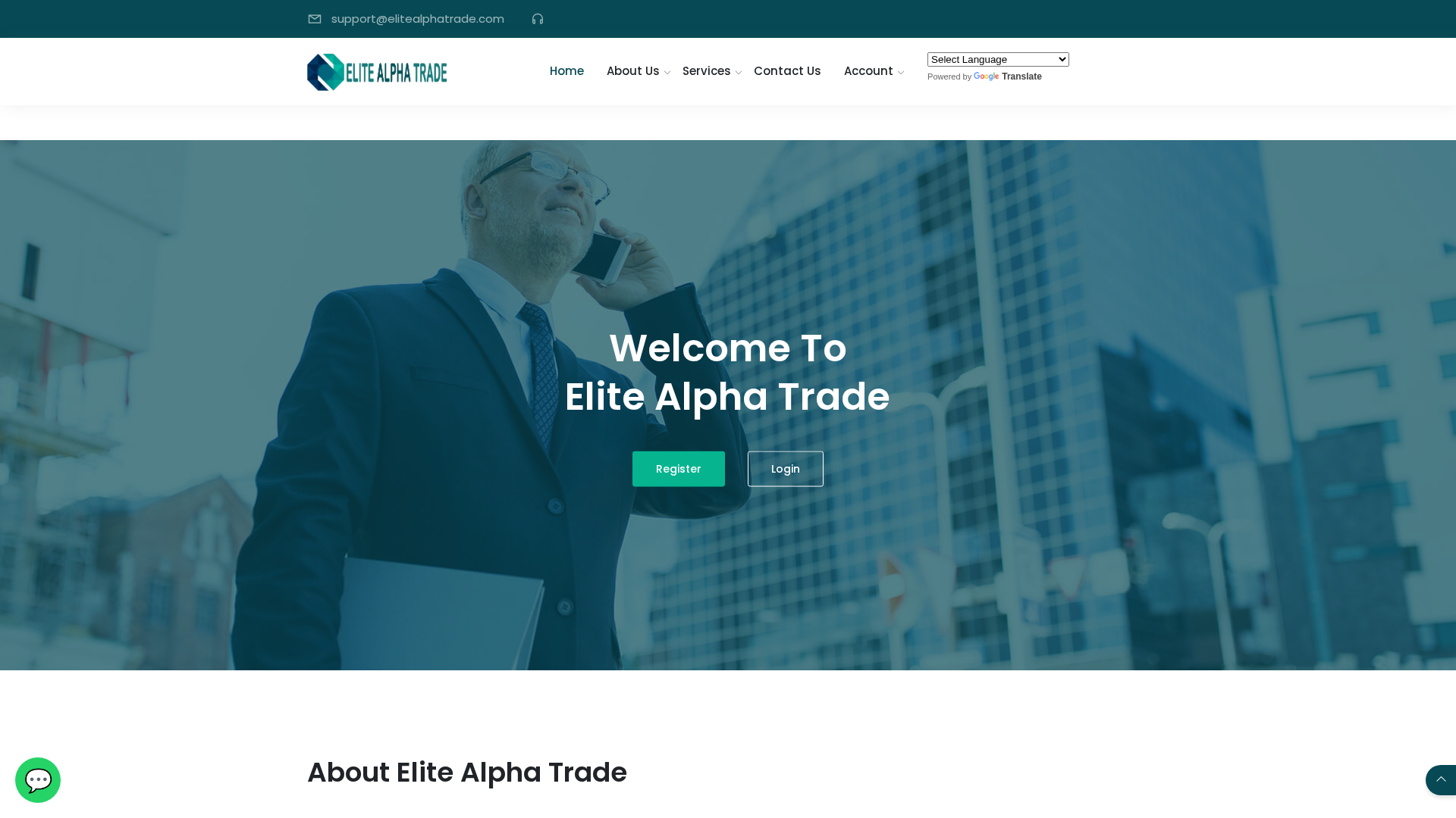 Screenshot of elitealphatrade.com