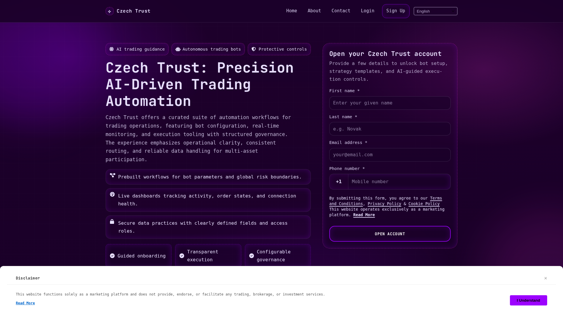 Screenshot of czechtrust.solutions