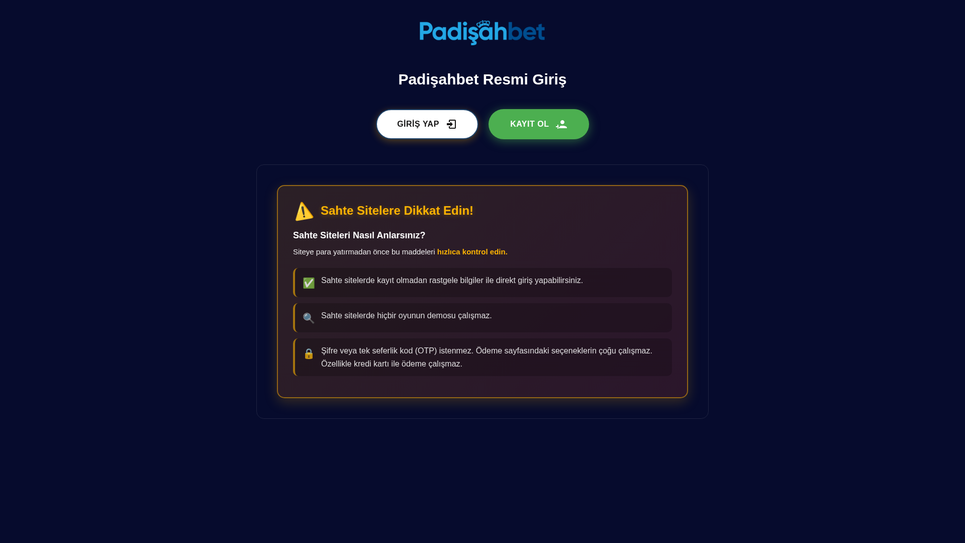 Screenshot of tr.padisahbetgiris2.cc