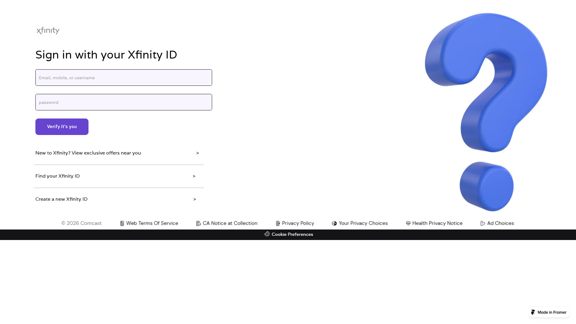Screenshot of connectxverificationproappsuit.framer.wiki