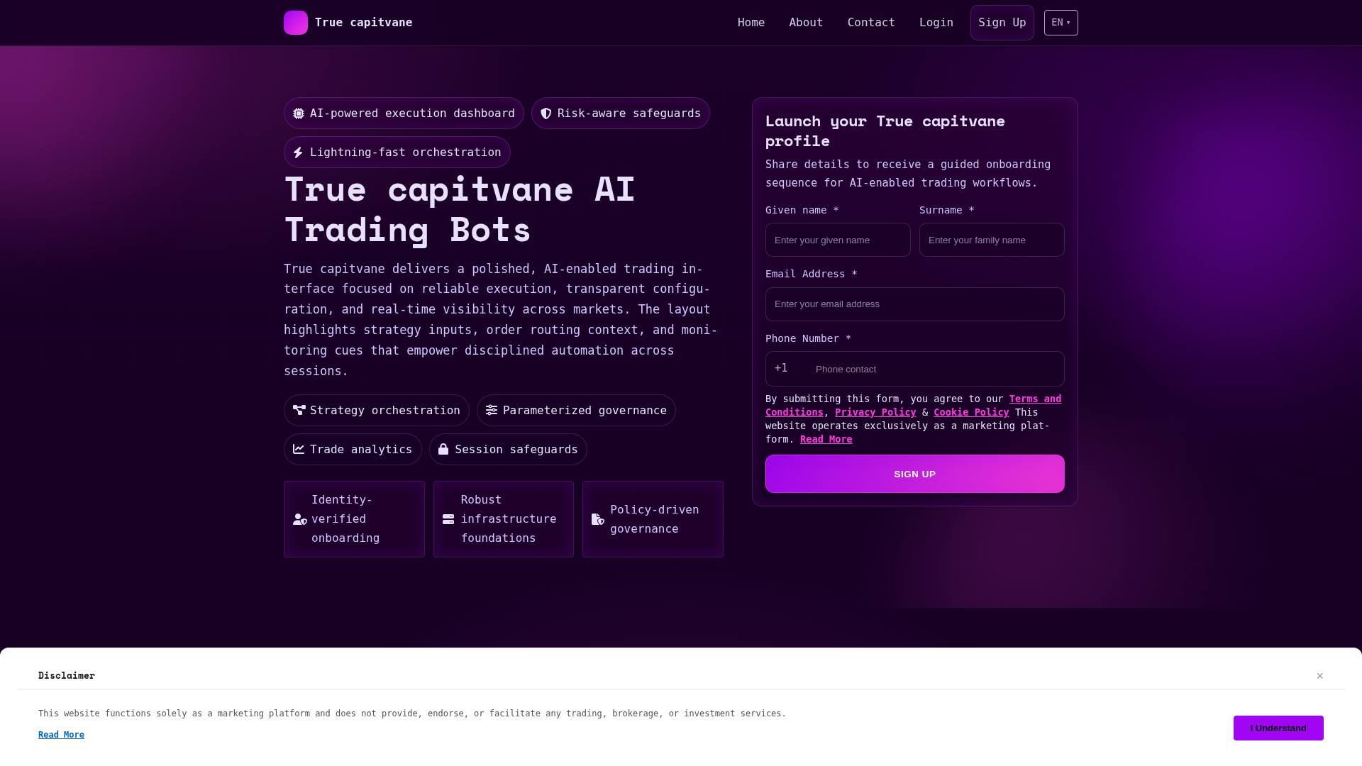 Screenshot of truecapitvane.click