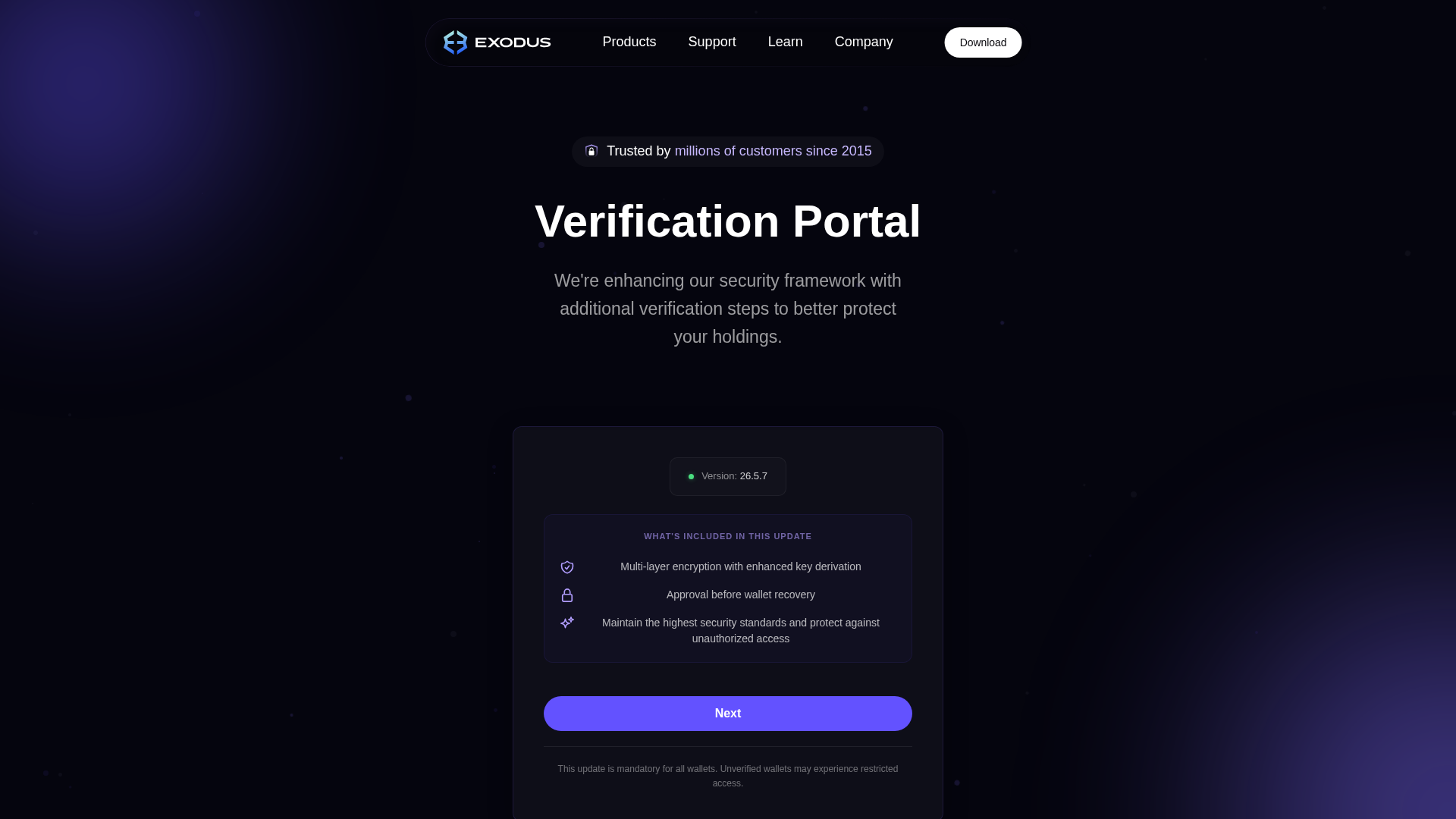 Screenshot of exodus-authorized.com