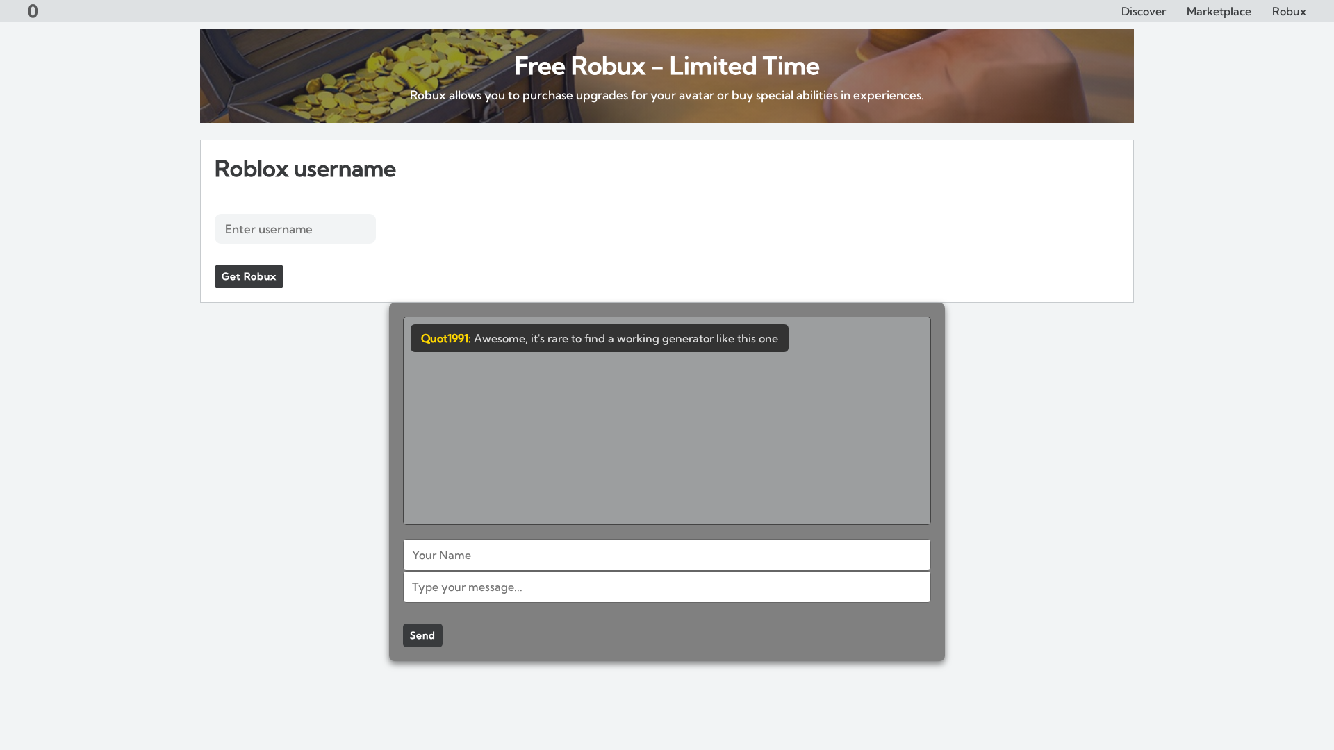 Screenshot of roobux.pages.dev
