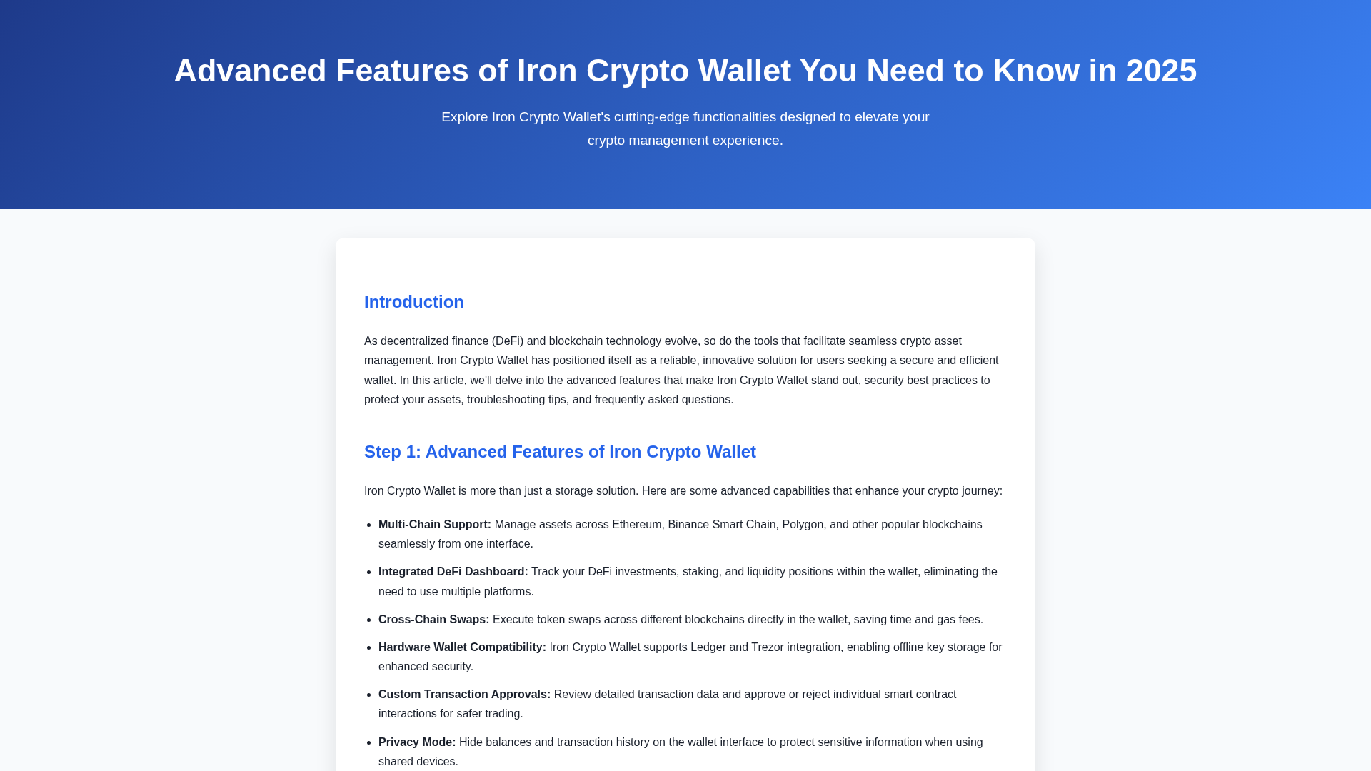 Screenshot of discover-iron-crypto-wallet.pages.dev