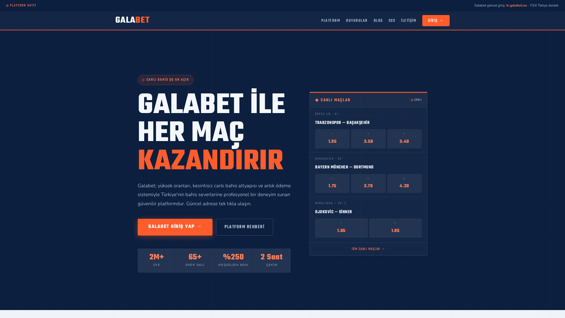 Screenshot of tr.galabetgiris.live