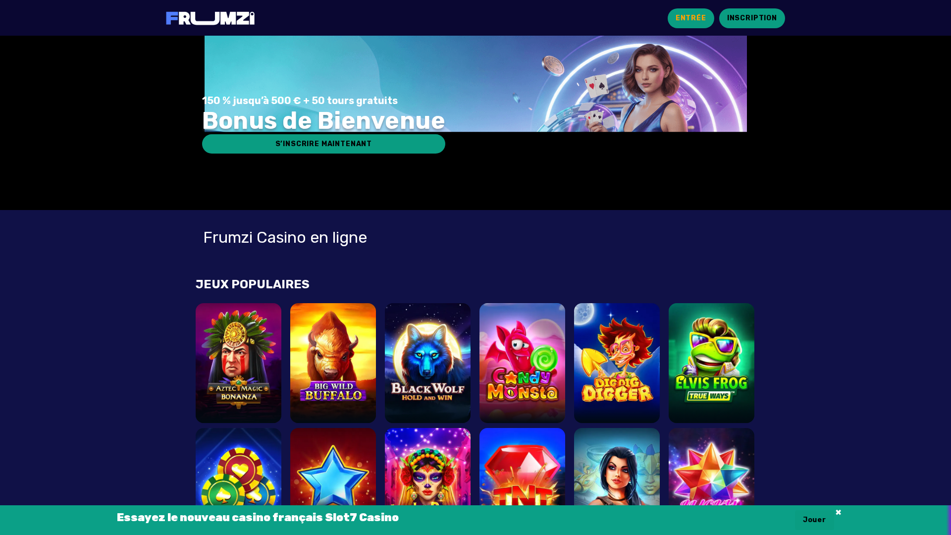 Screenshot of frumzi-casino-fr1.com