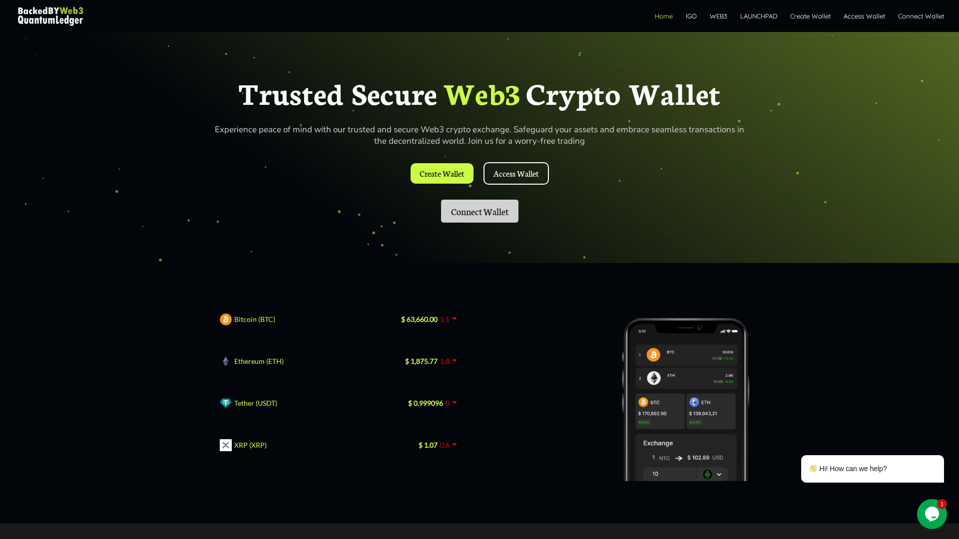 Screenshot of backedbyweb3quantumledger.com.creedsatelier.com