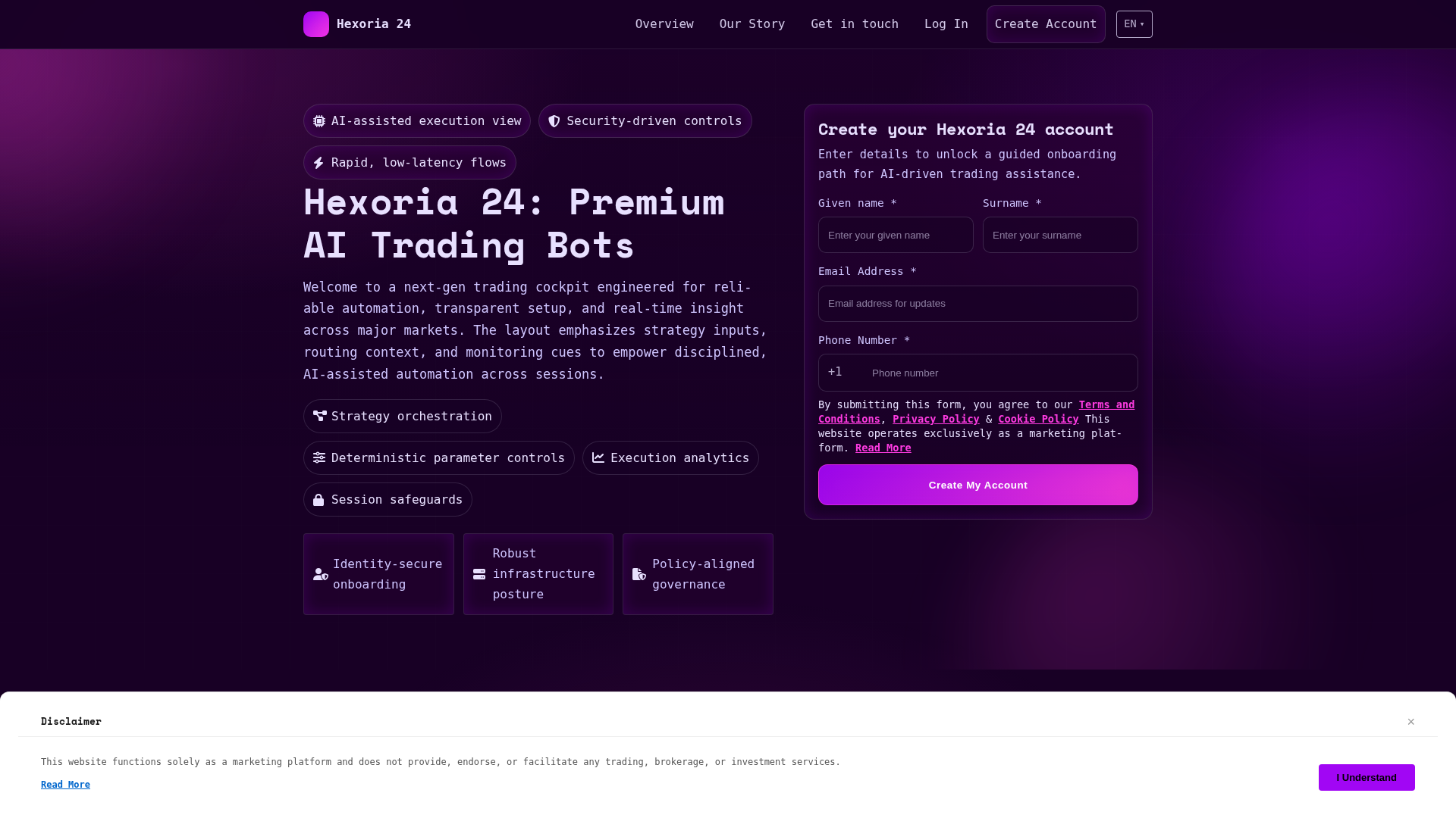 Screenshot of hexoria-24.digital