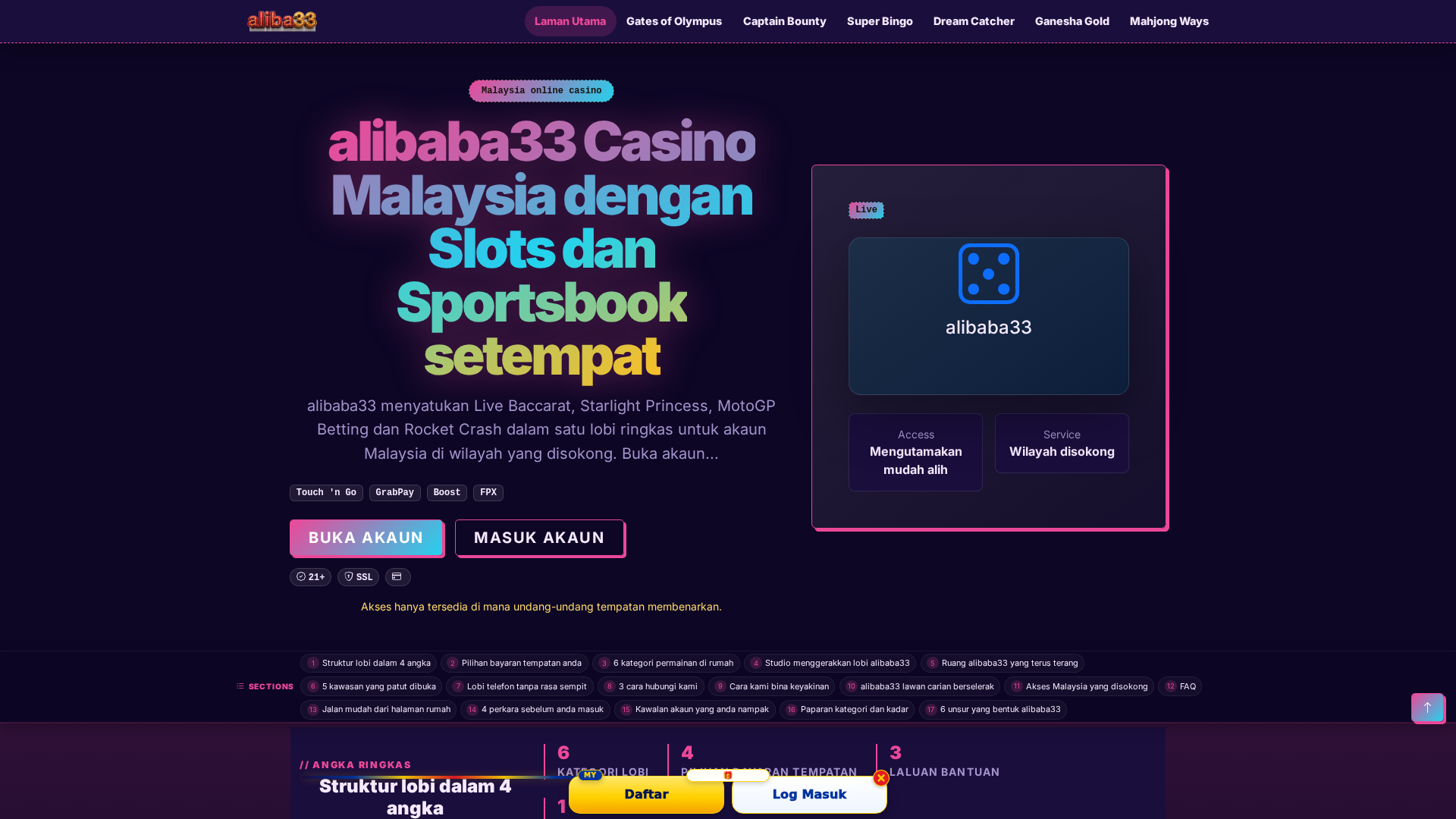 Screenshot of alibaba33.pro