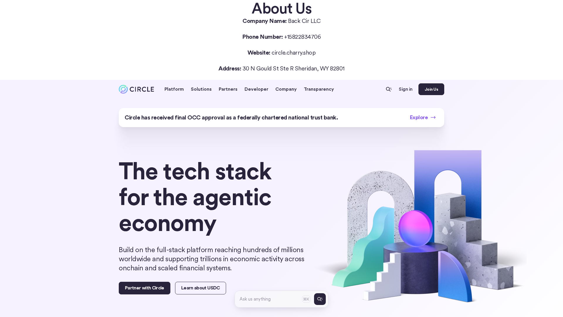 Screenshot of circle.charry.shop