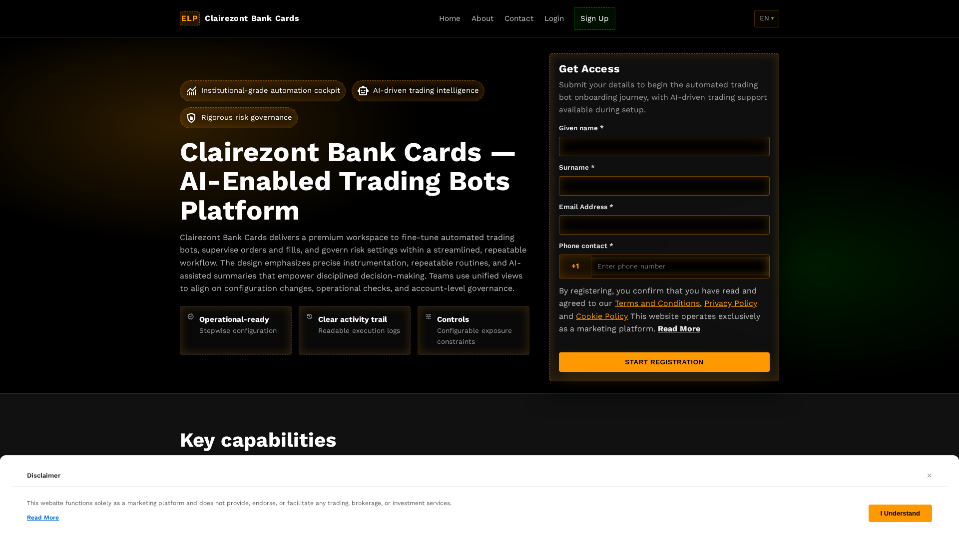 Screenshot of clairezontbankcards.sbs