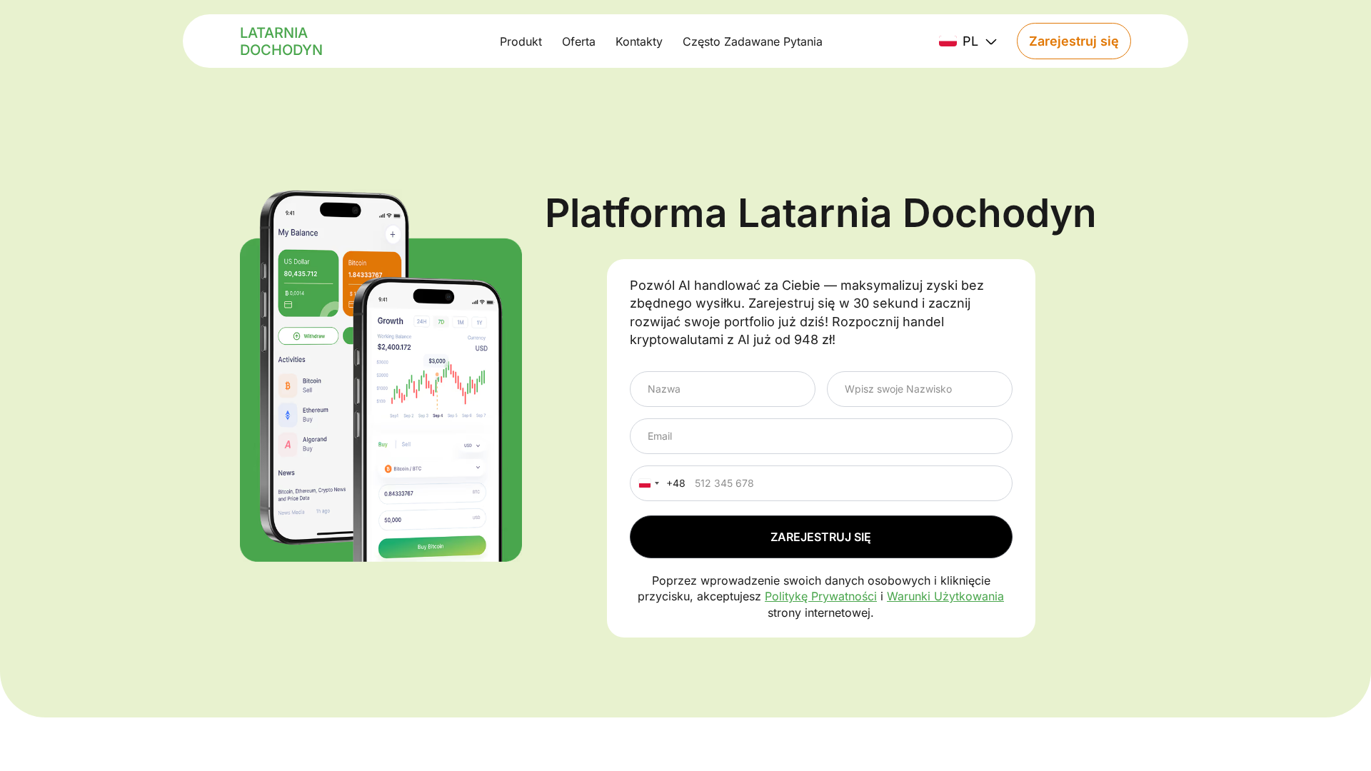 Screenshot of latarniadochodyn.com