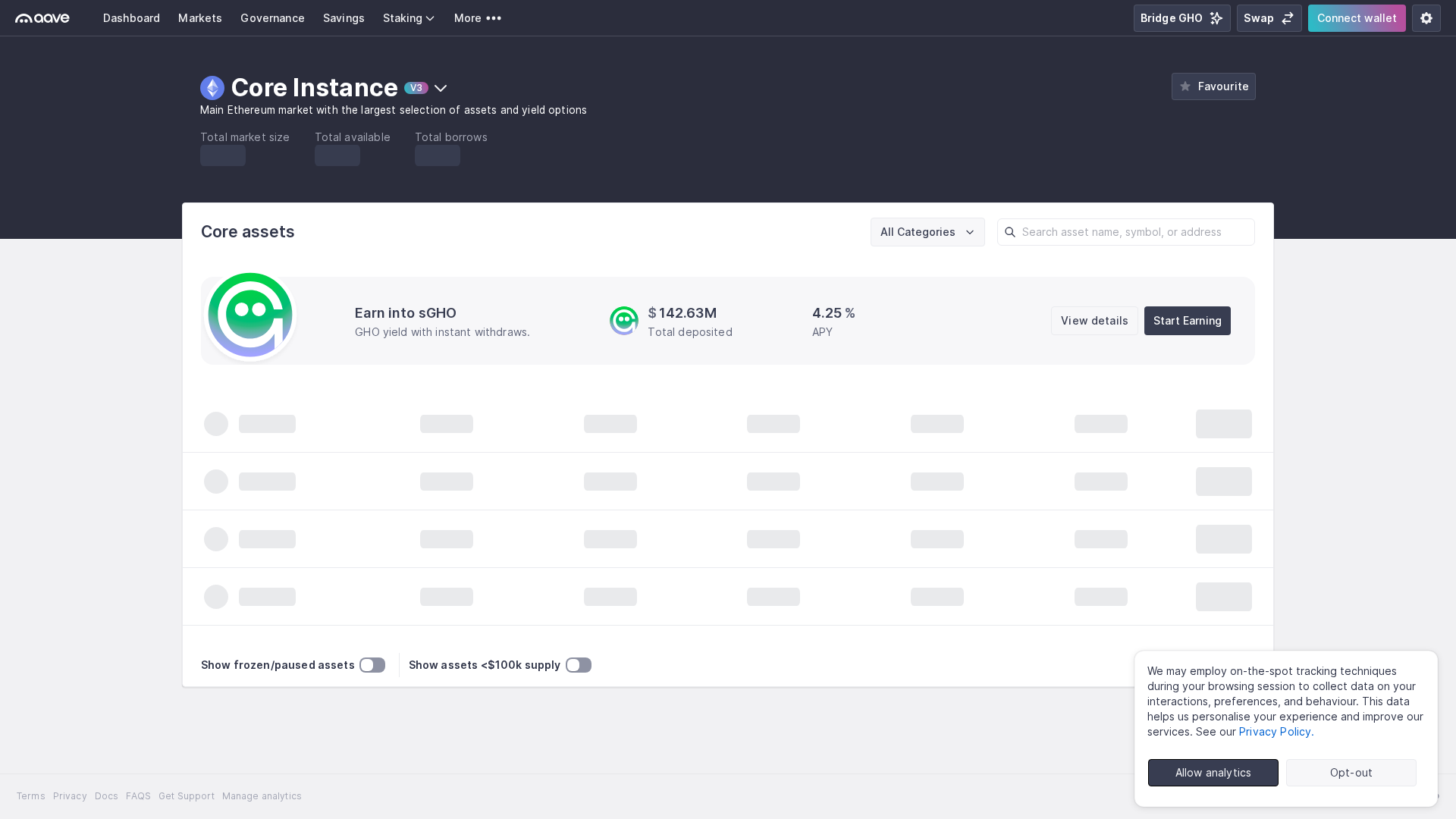 Screenshot of aave-lend-protocol-dex-relay-v109.vercel.app