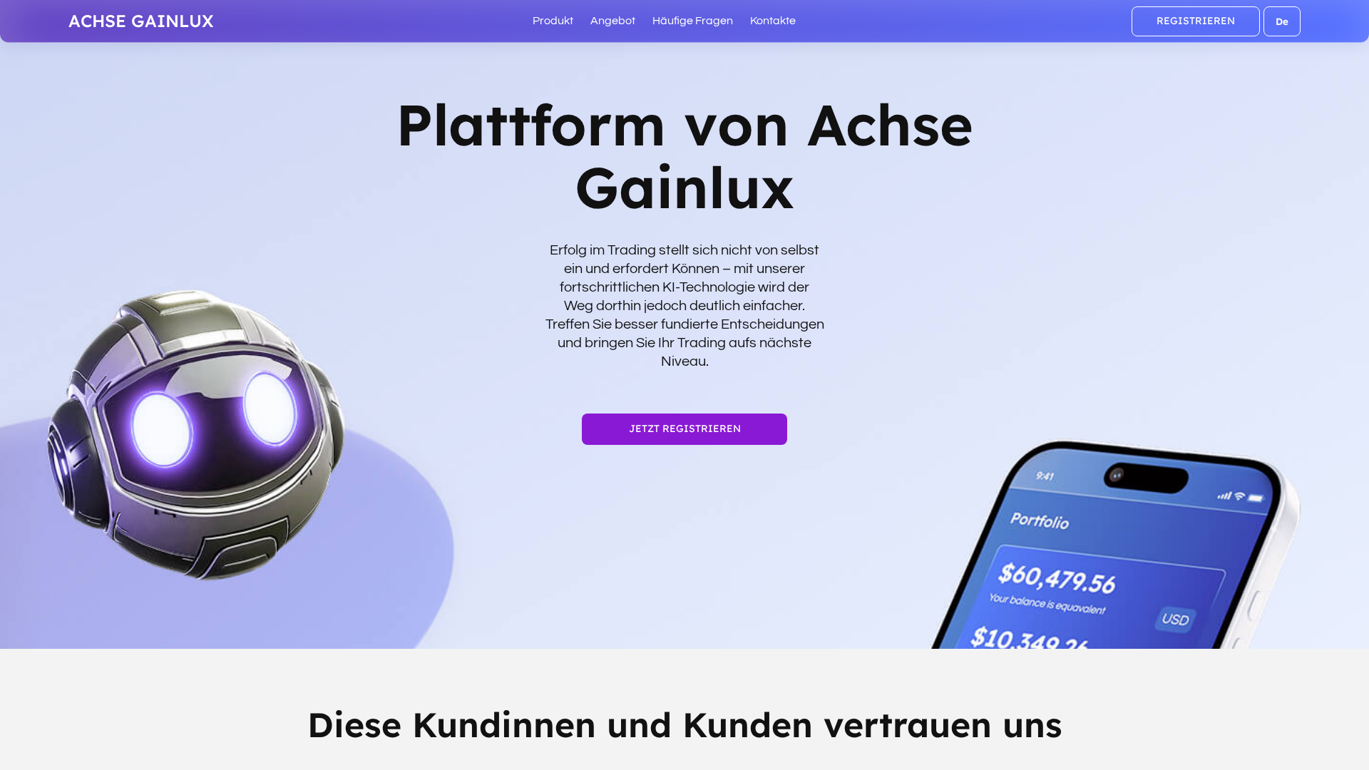 Screenshot of achse-gainlux.com