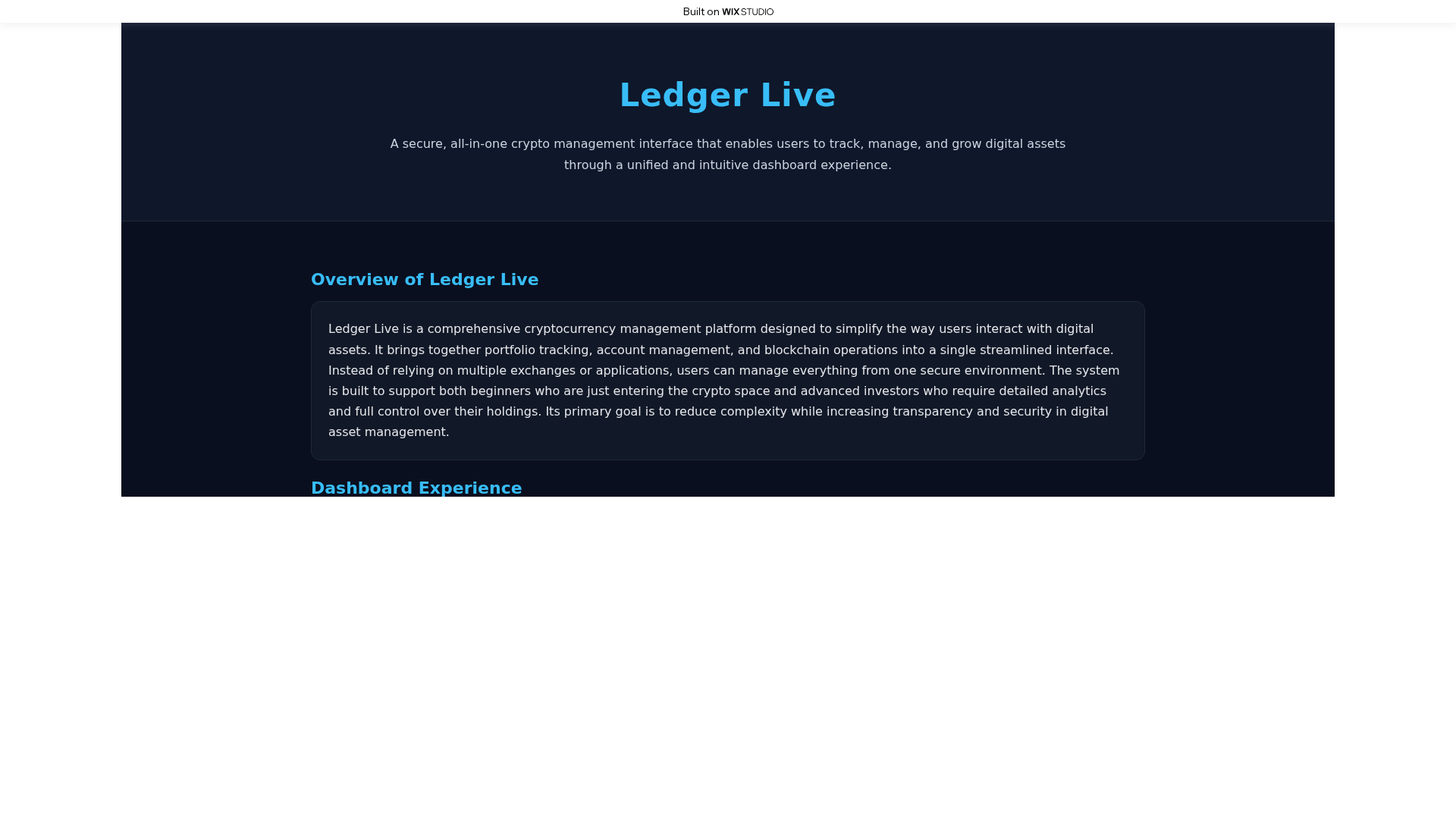 Screenshot of ssolive-ledgr.wixstudio.com