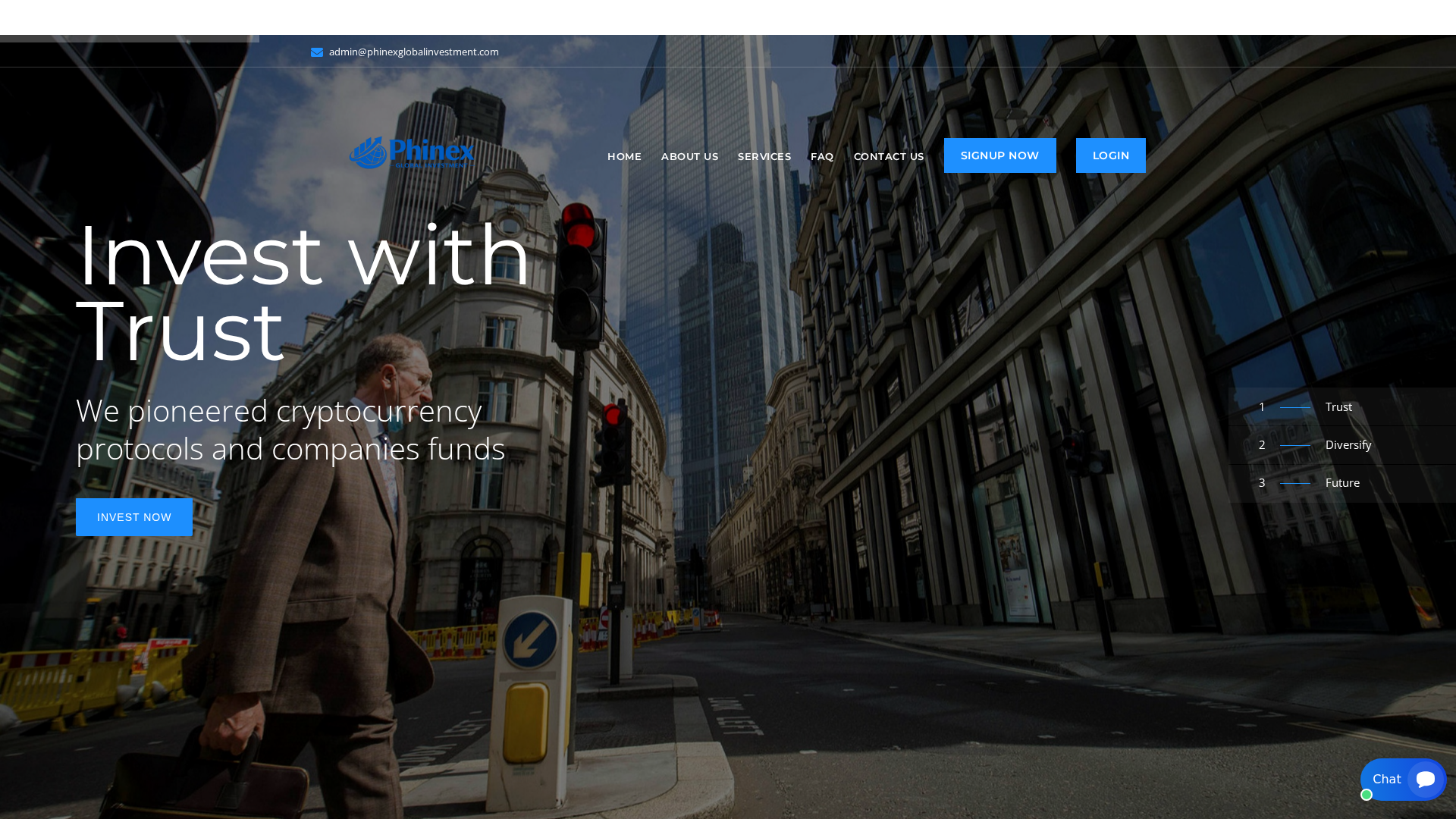 Screenshot of phinexglobalinvestment.com