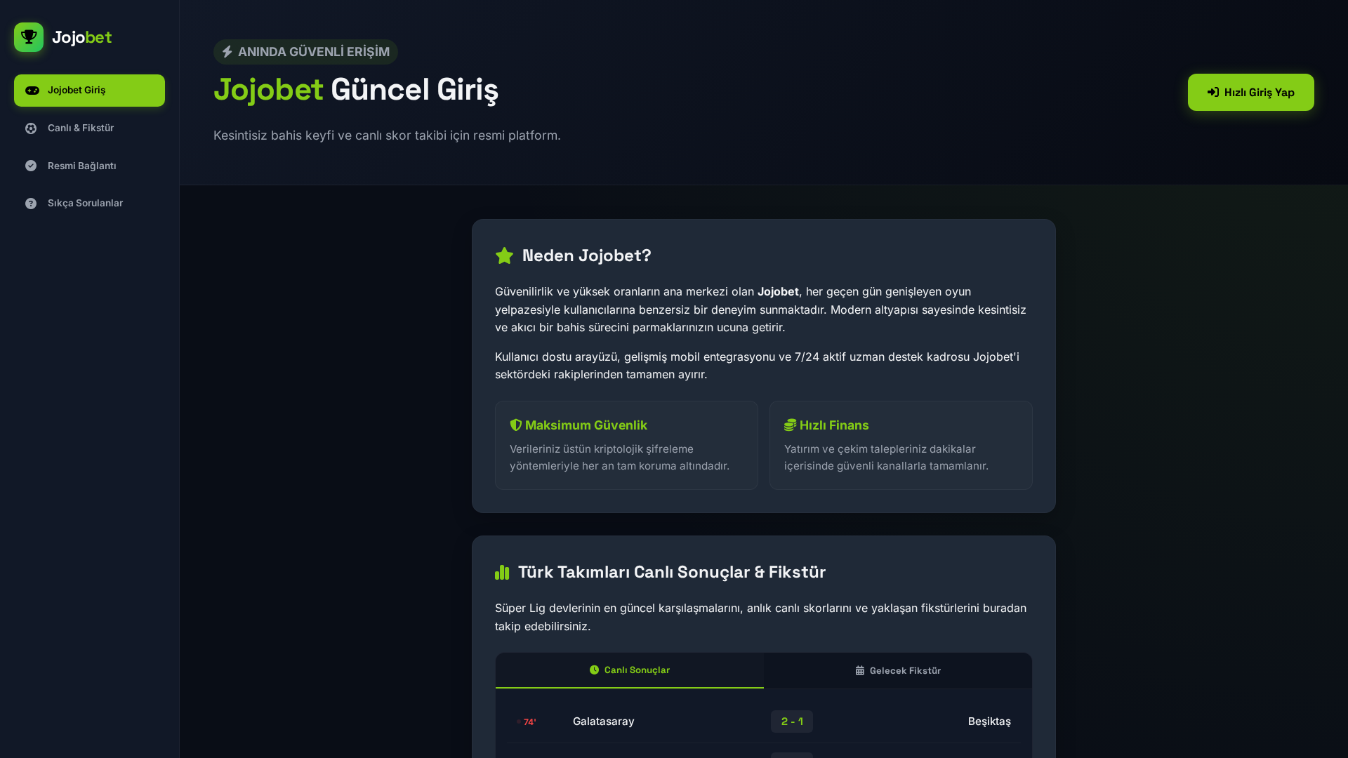 Screenshot of jojo.bete-qirisler.co