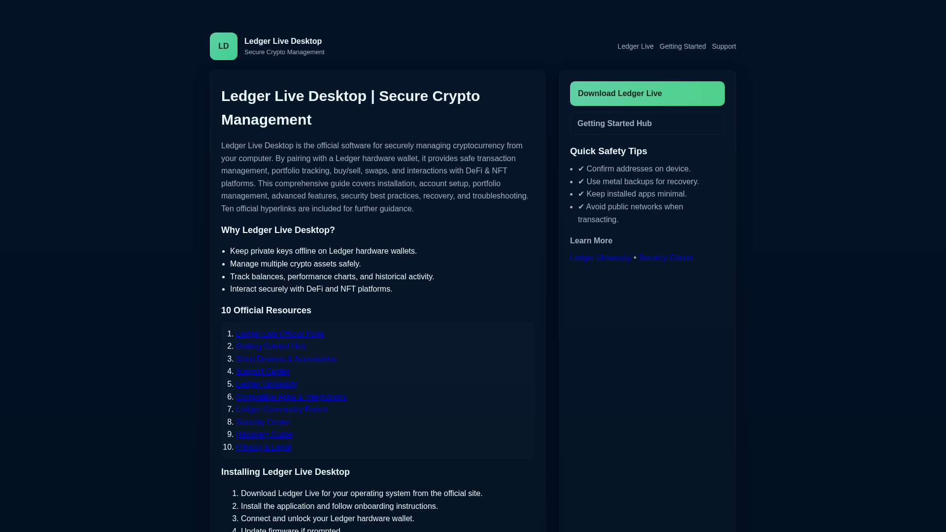 Screenshot of dsktop-ledgr-liv.pages.dev