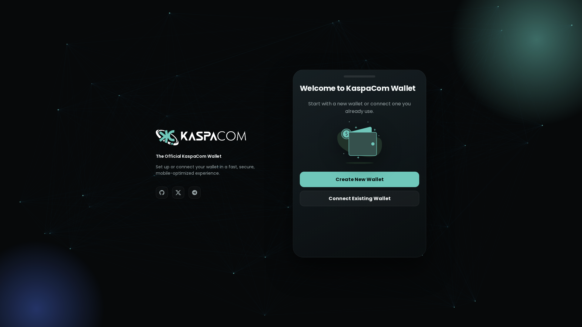 Screenshot of kaspawebwallet.com