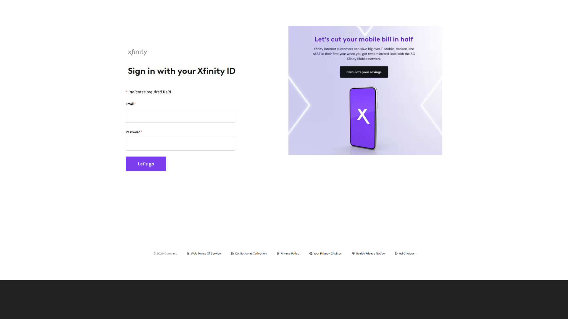 Screenshot of www.xfinitymail-signin-begin.weebly.com