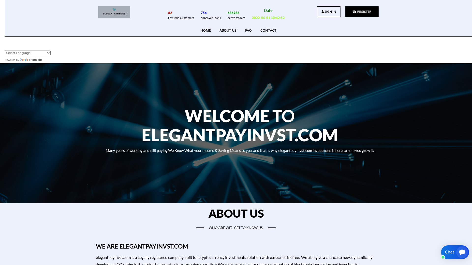 Screenshot of elegantpayinvst.com